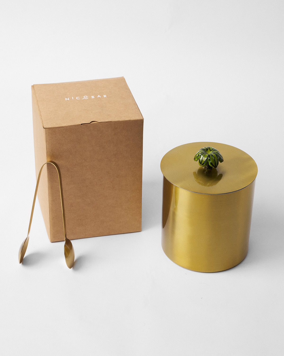 Palm Ice Bucket With Tong