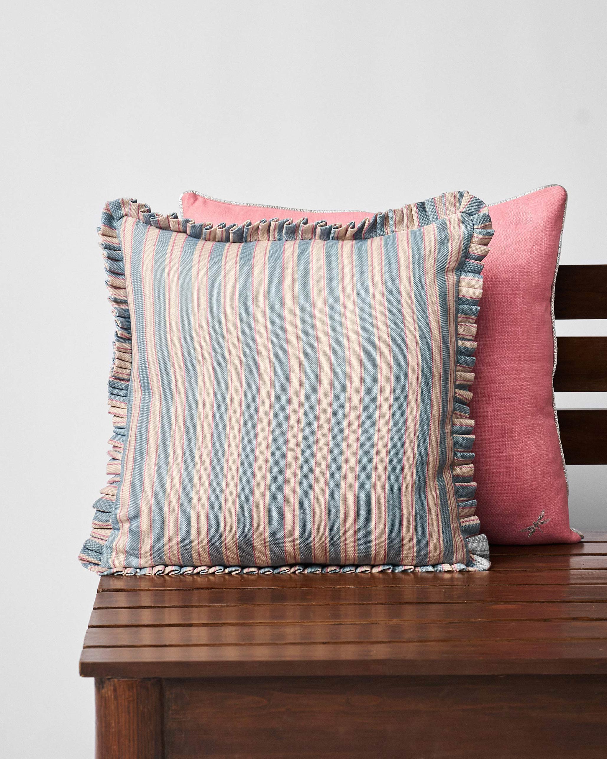 Deer Dance Cushion Cover - Blue