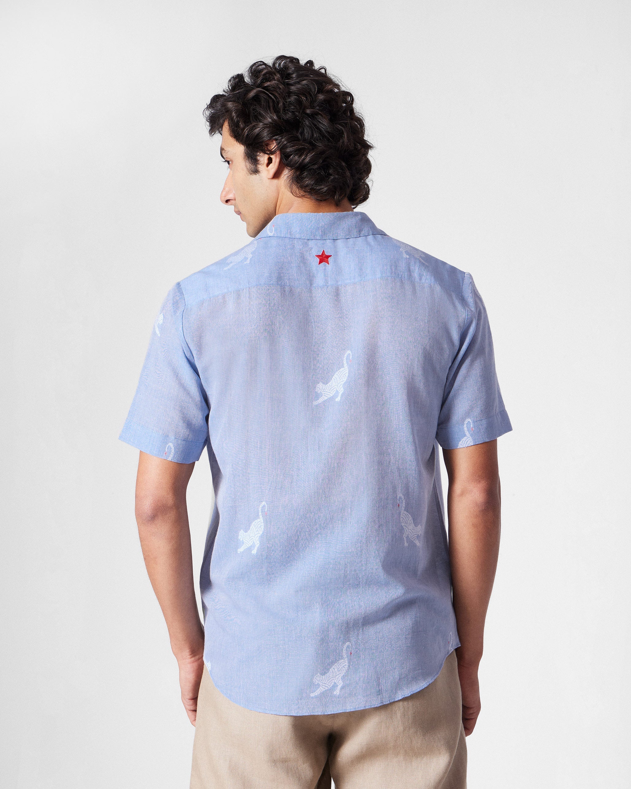 Half Sleeve Shirt - Light Blue