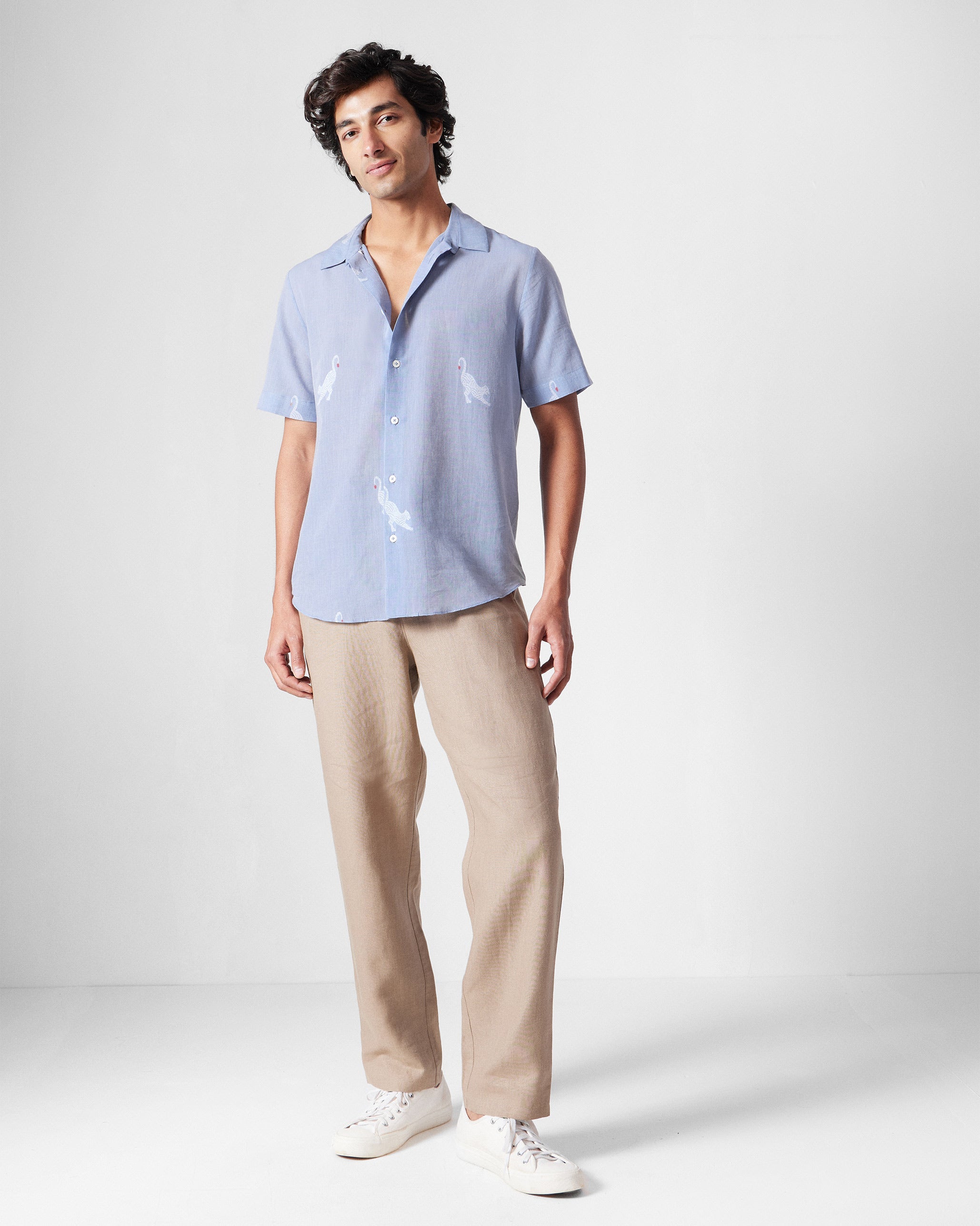 Half Sleeve Shirt - Light Blue