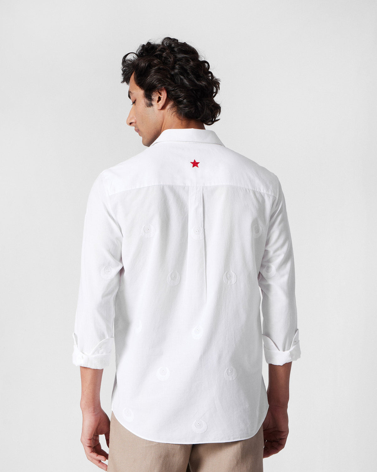 Basalt Shirt - White Embroidered