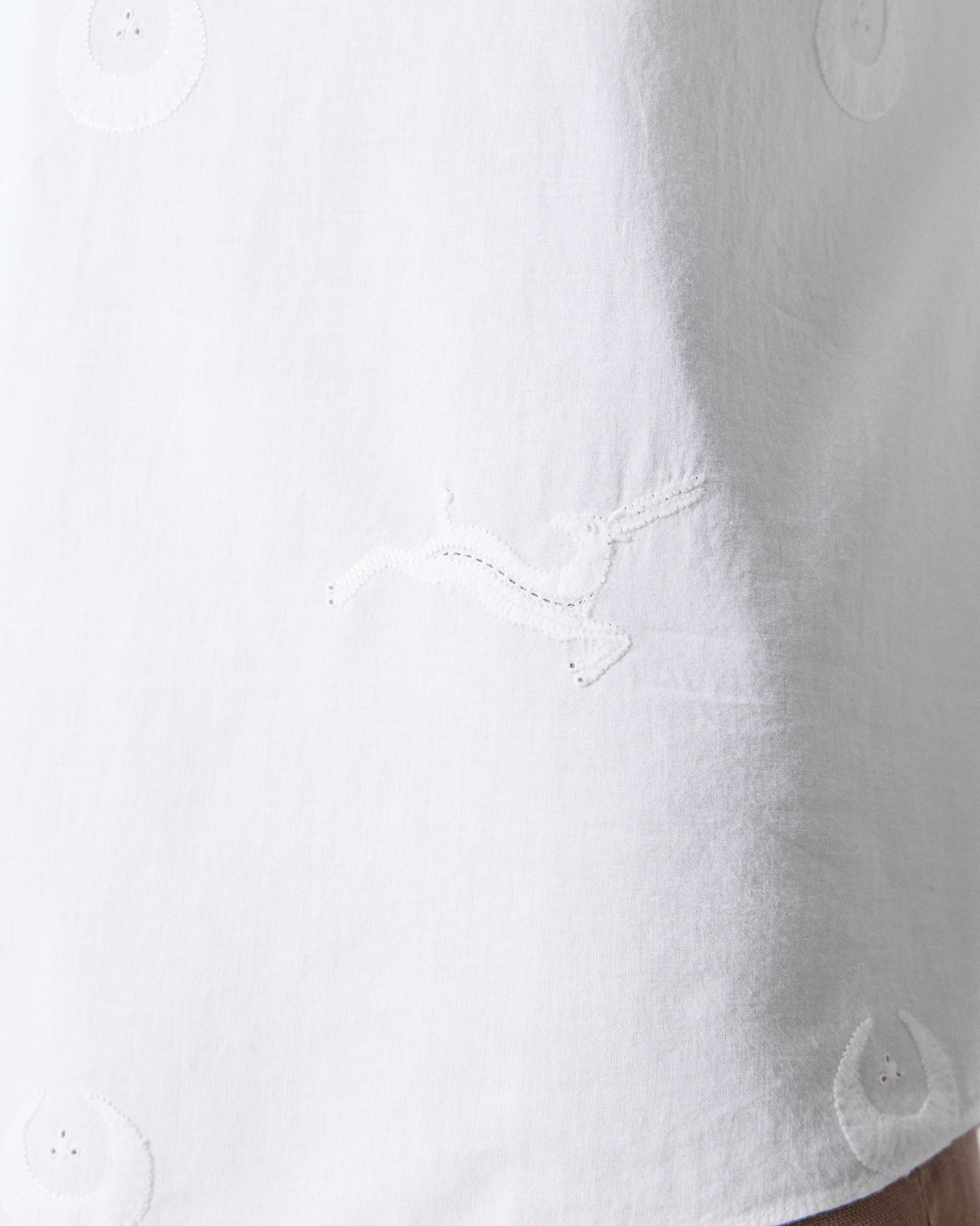 Basalt Shirt - White Embroidered