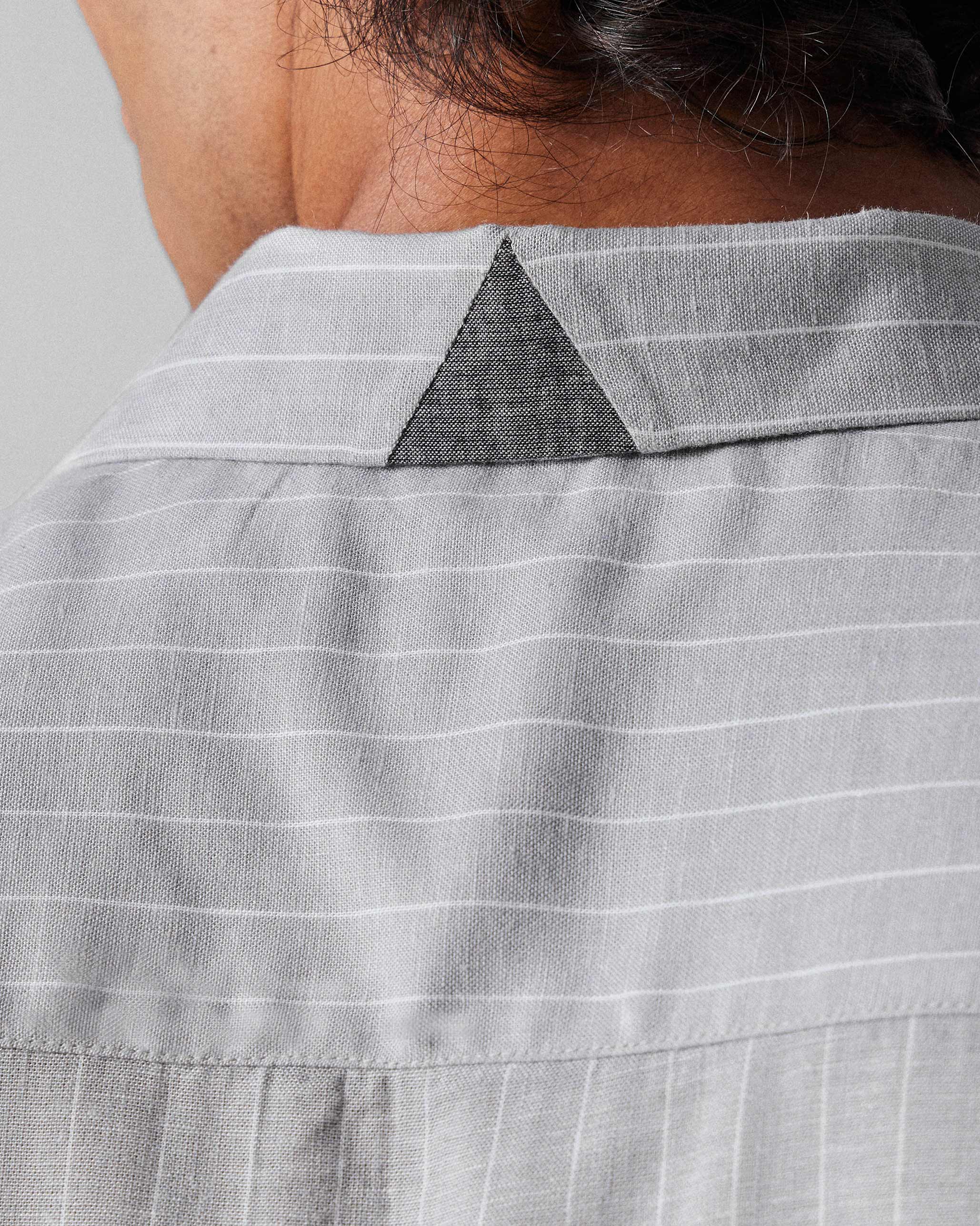 Silas Shirt - Charcoal Stripes