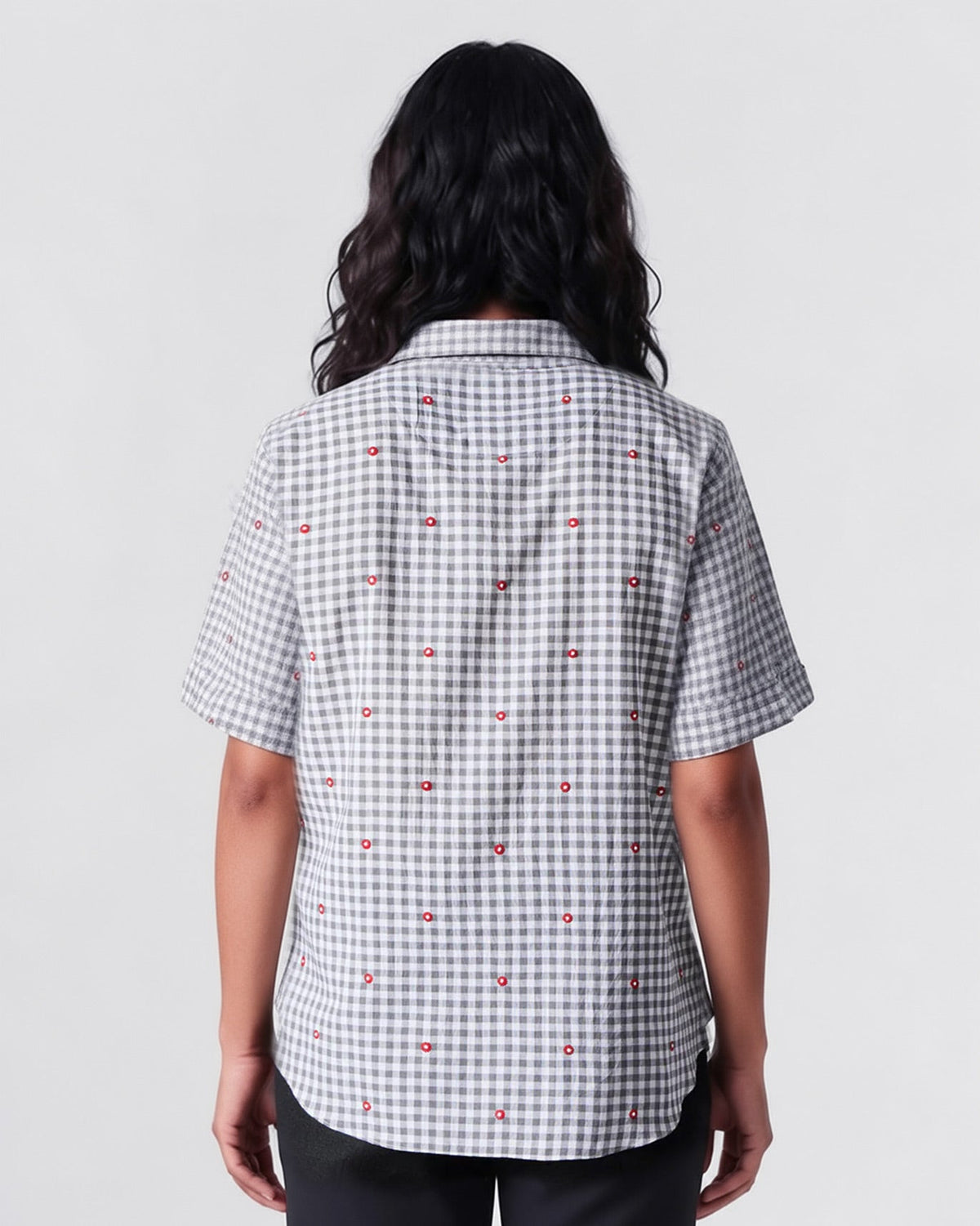 Mistari Shirt - Charcoal & Ivory Checks