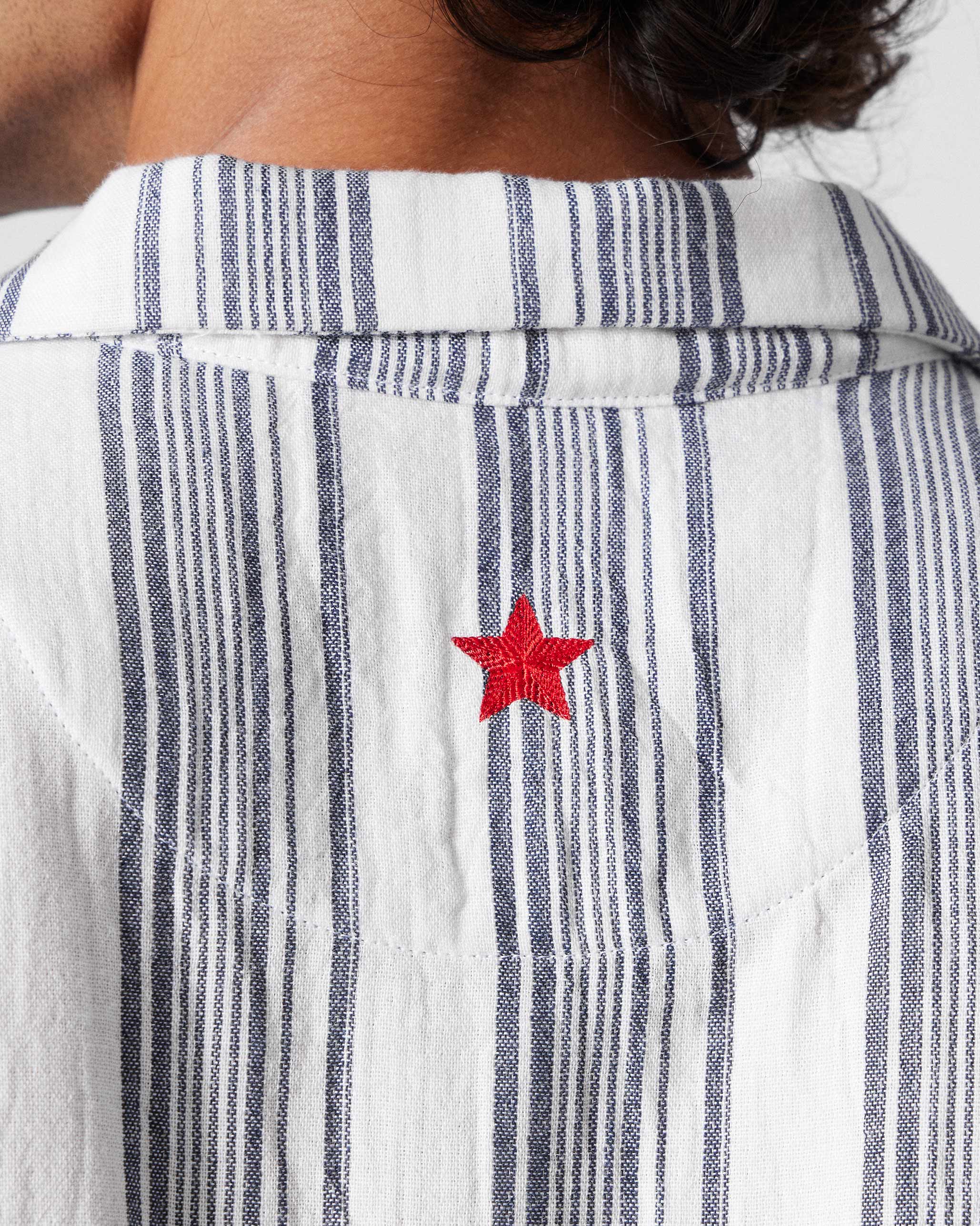 Mistari Shirt - Charcoal & Ivory Stripes