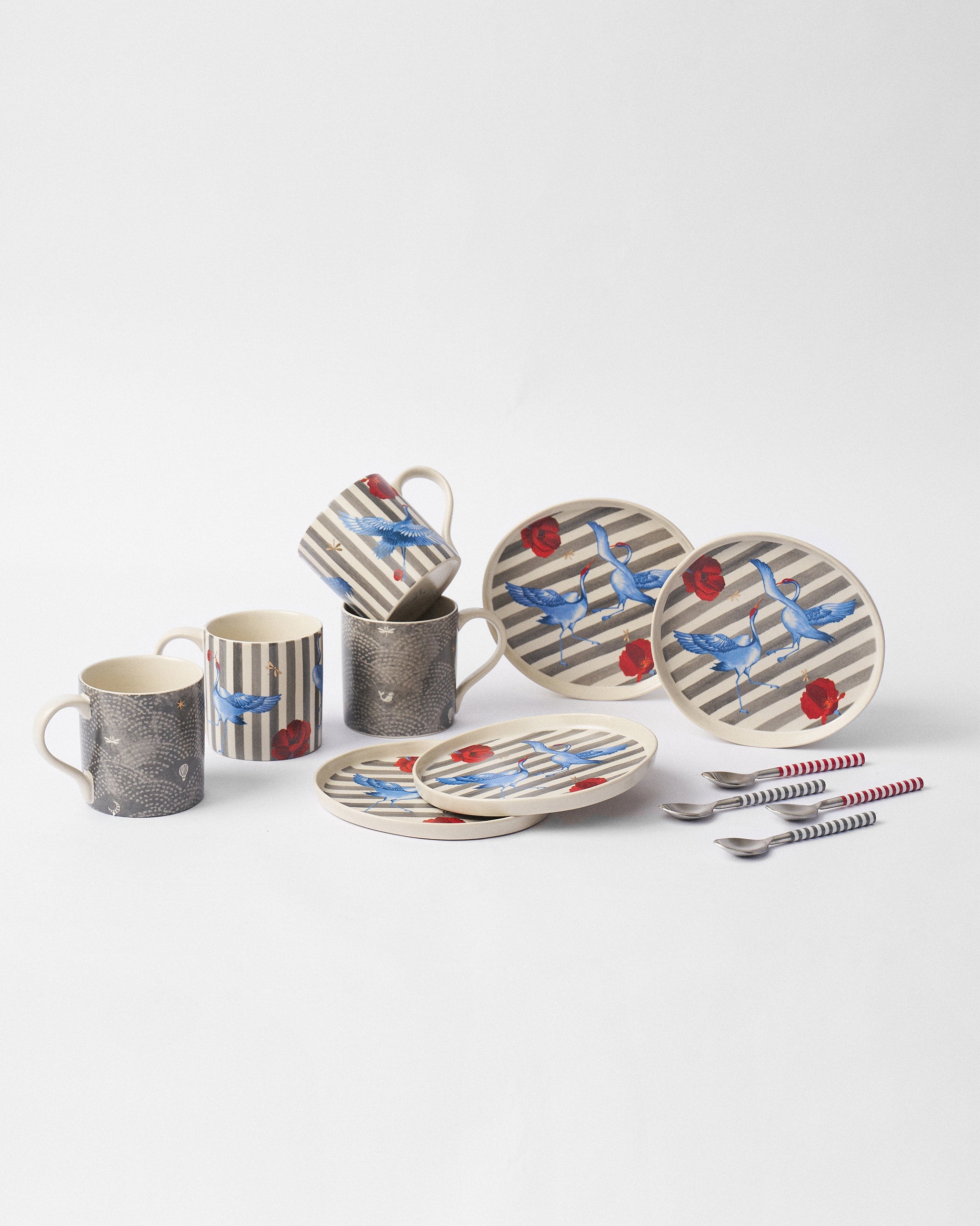 Striped Crane Gift Set