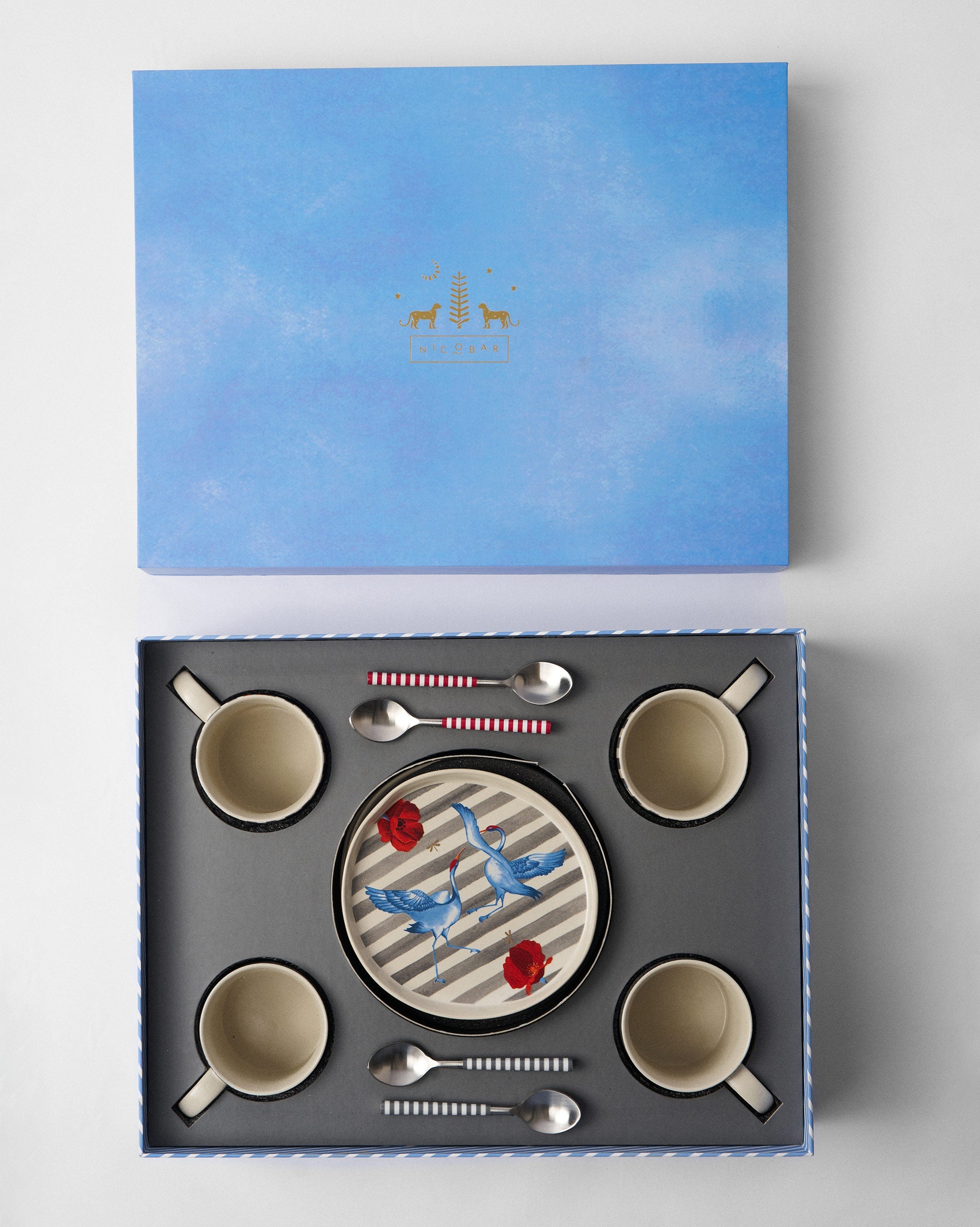 Striped Crane Gift Set