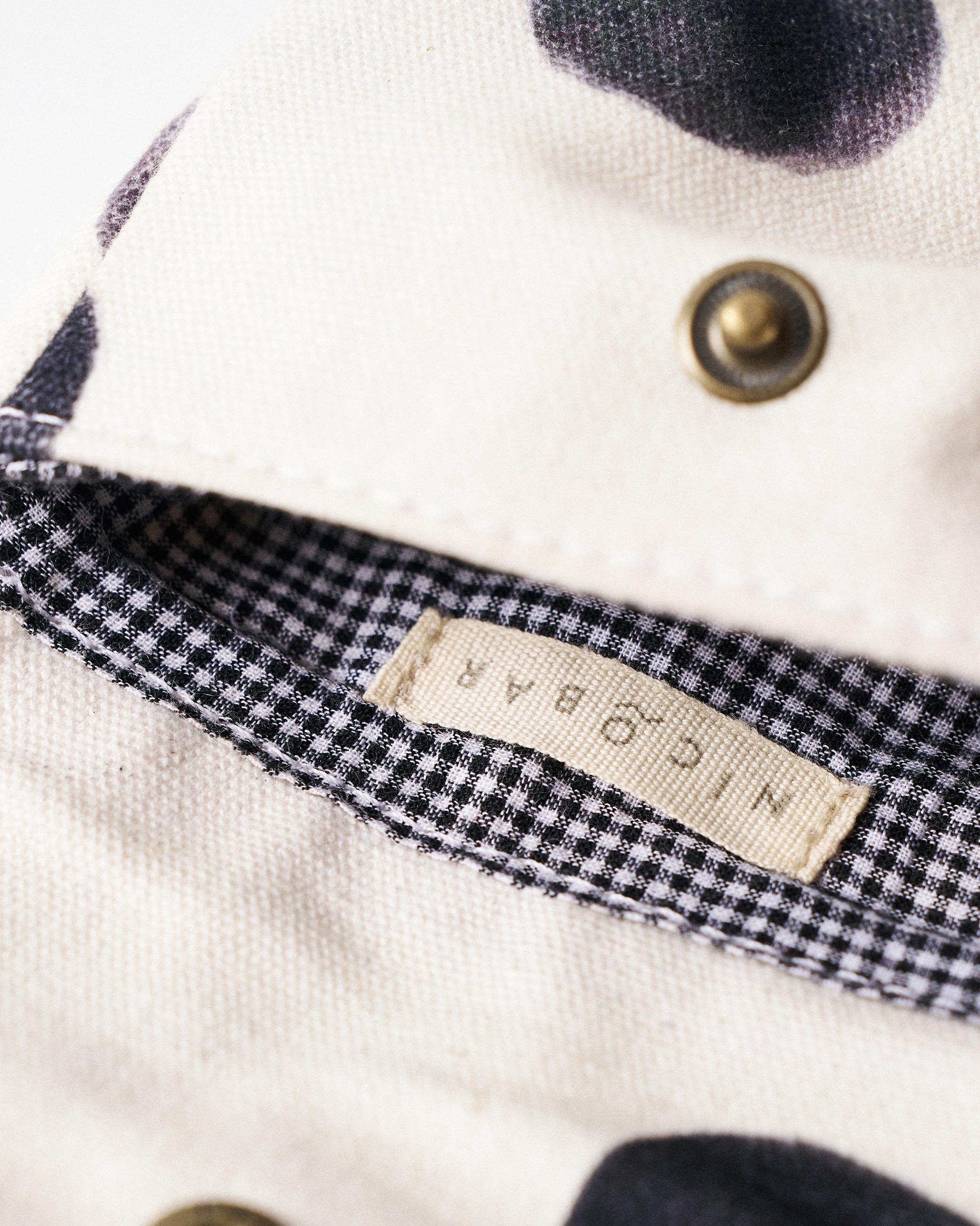 Polka Coin Pouch - Charcoal & Ivory