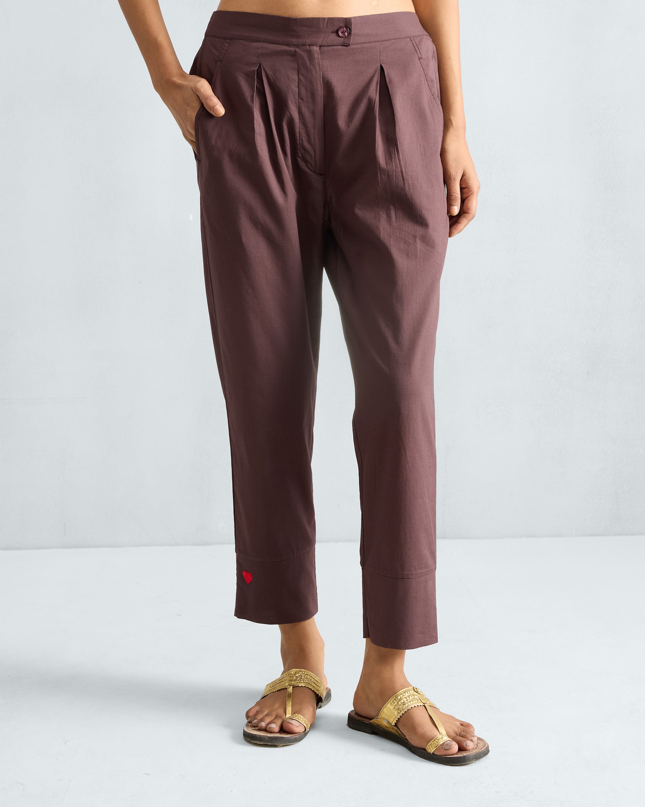 Narrow Pants - Chocolate Plum