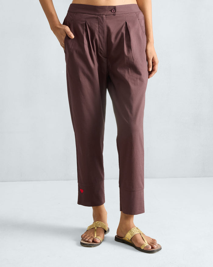 Narrow Pants - Chocolate Plum