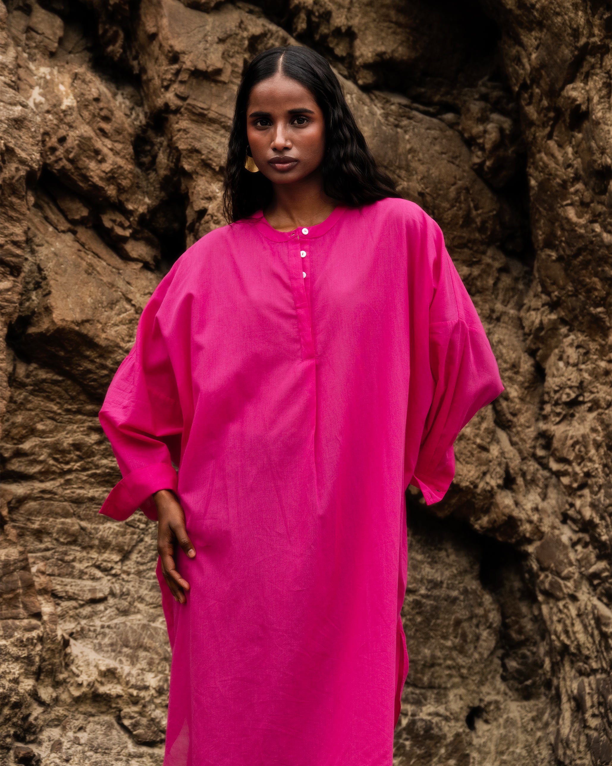 Lazy Sunday Tunic - Fuchsia
