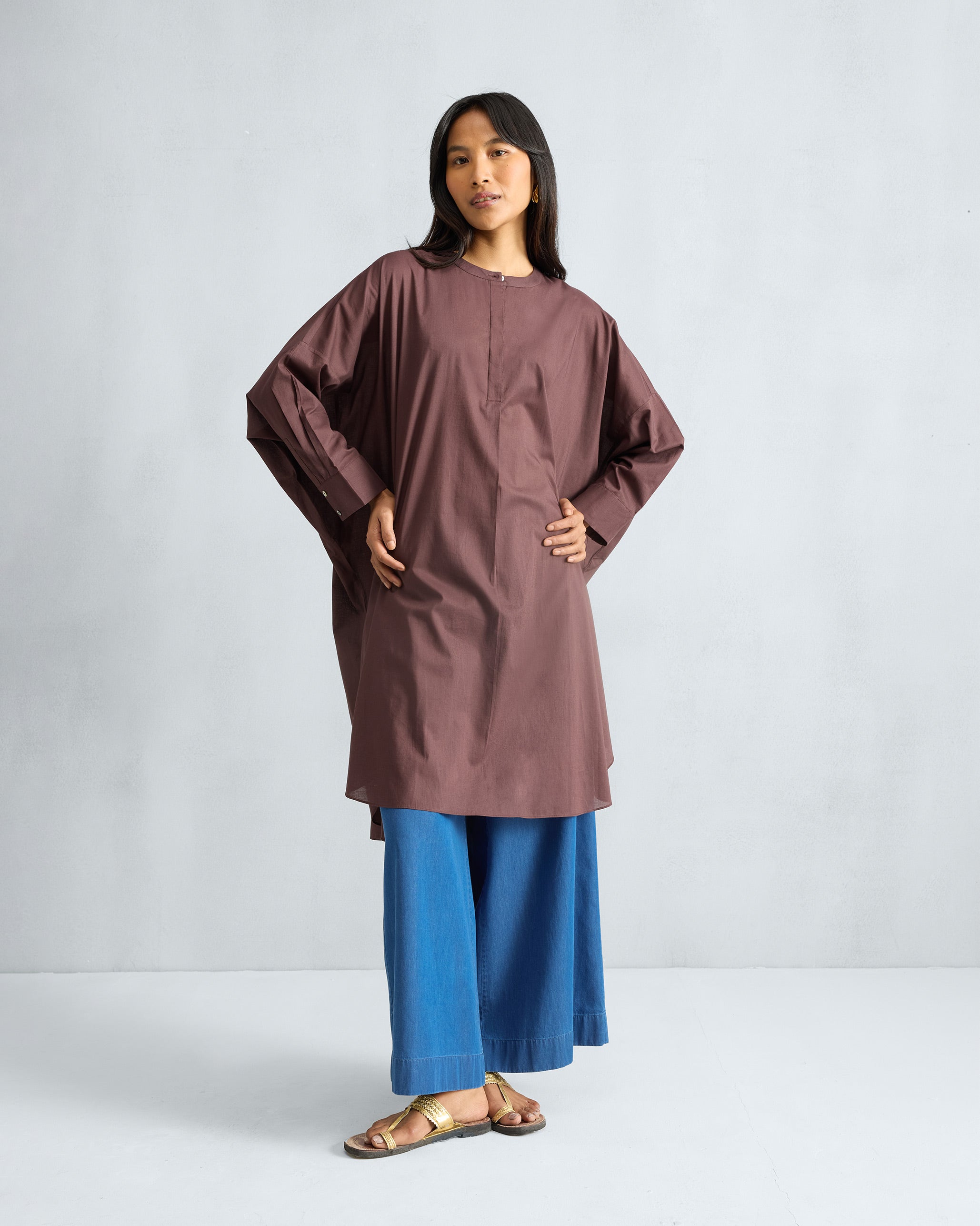 Lazy Sunday Tunic - Chocolate Plum