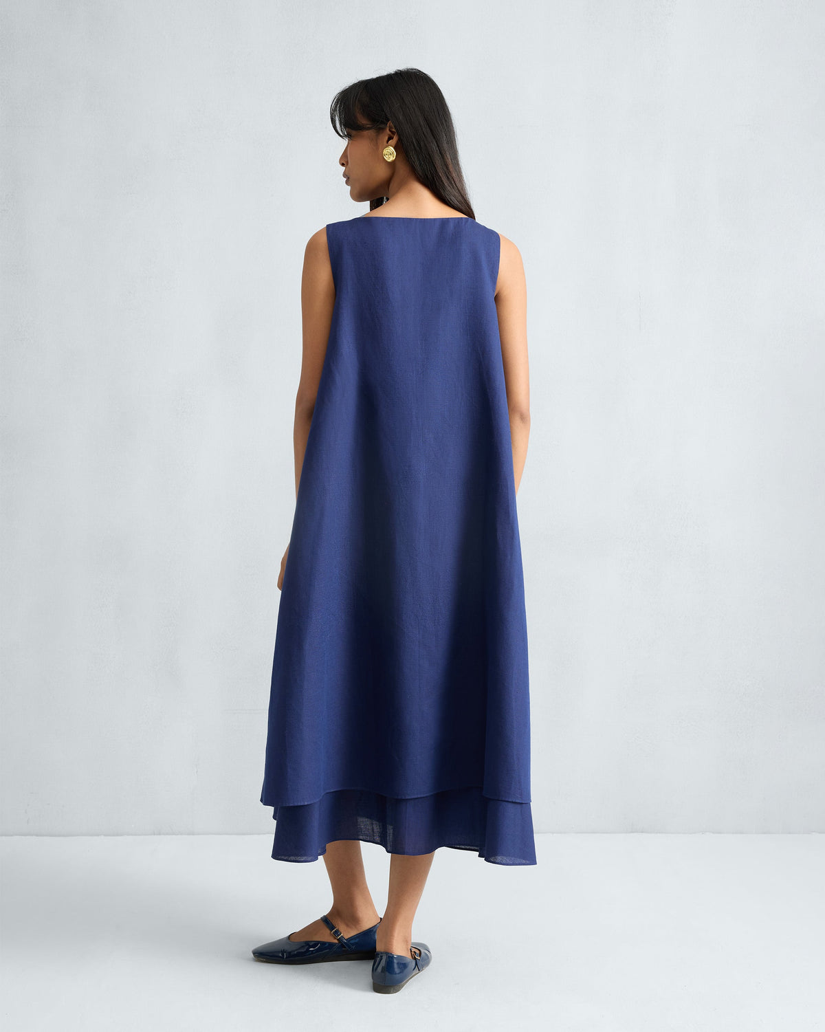 Double Layer Dress - Ink Blue
