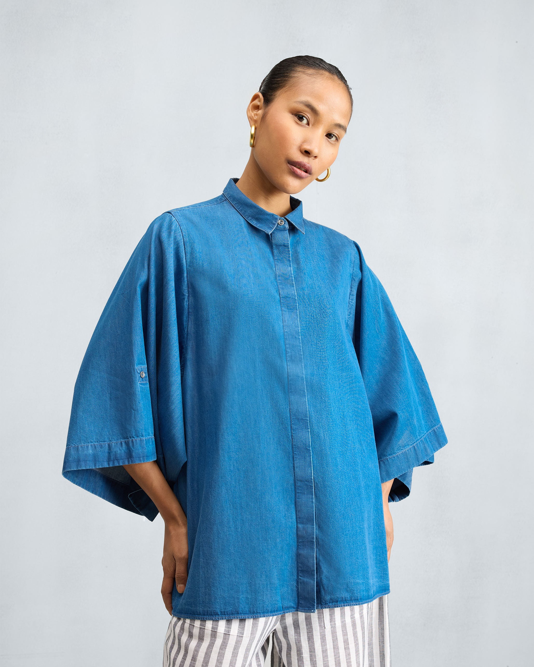 Drop Armhole Shirt - Denim