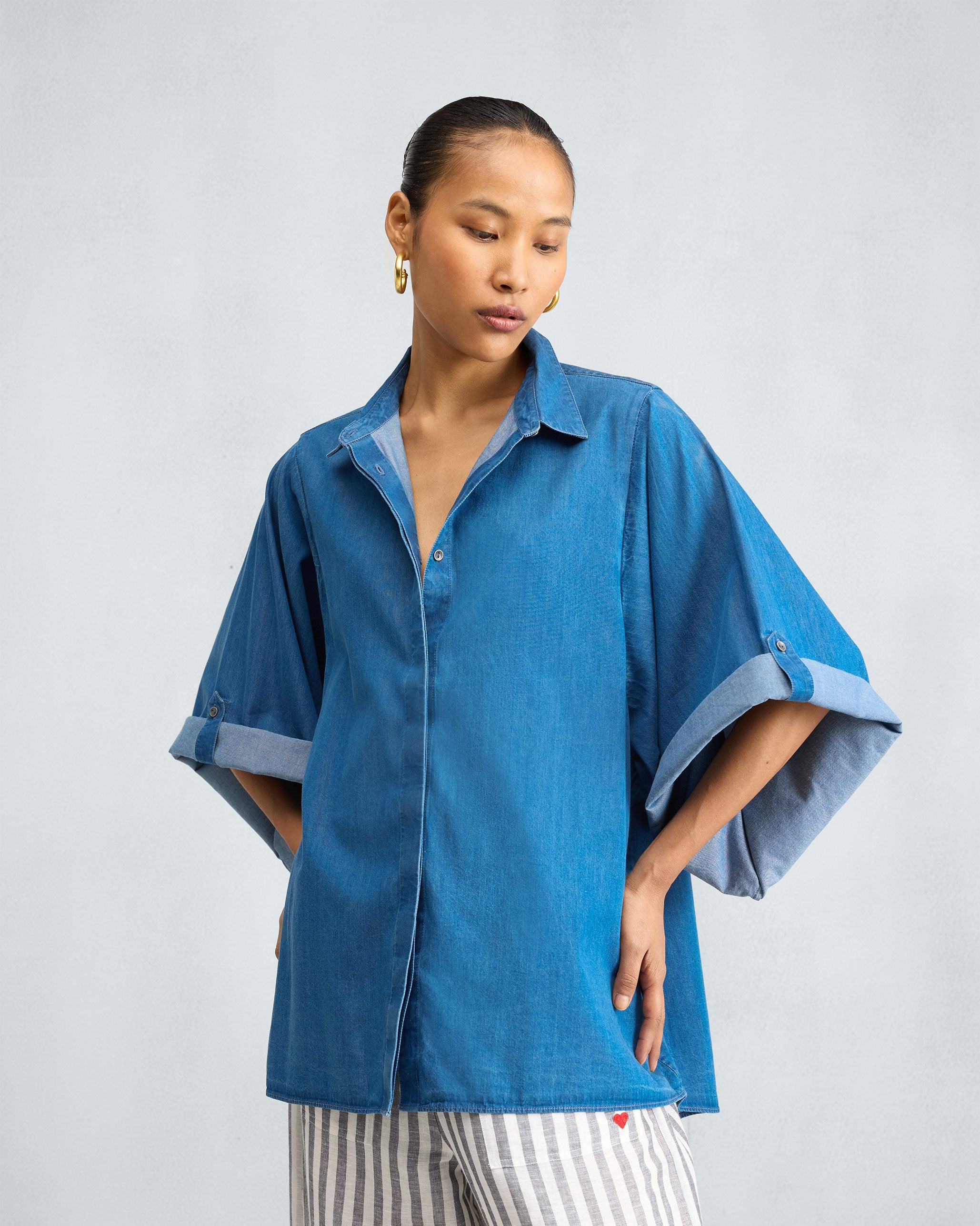 Drop Armhole Shirt - Denim