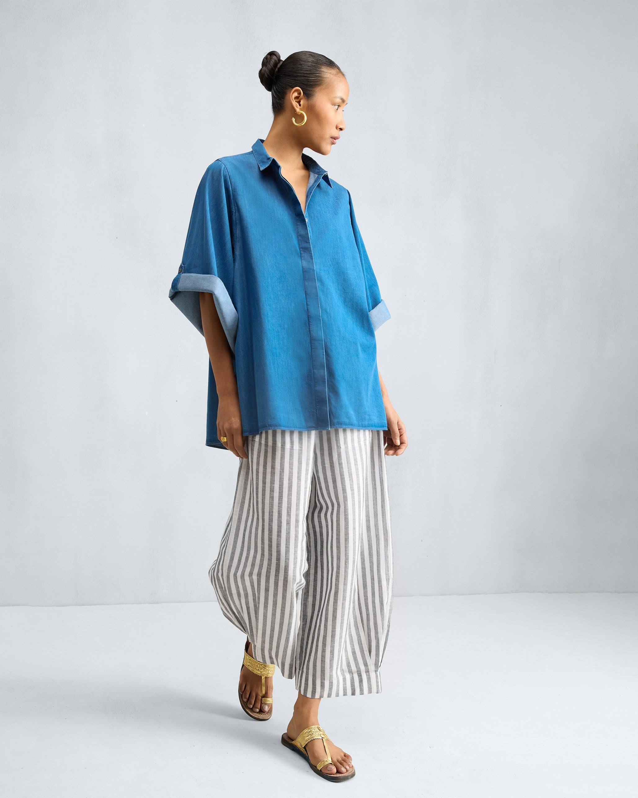 Drop Armhole Shirt - Denim