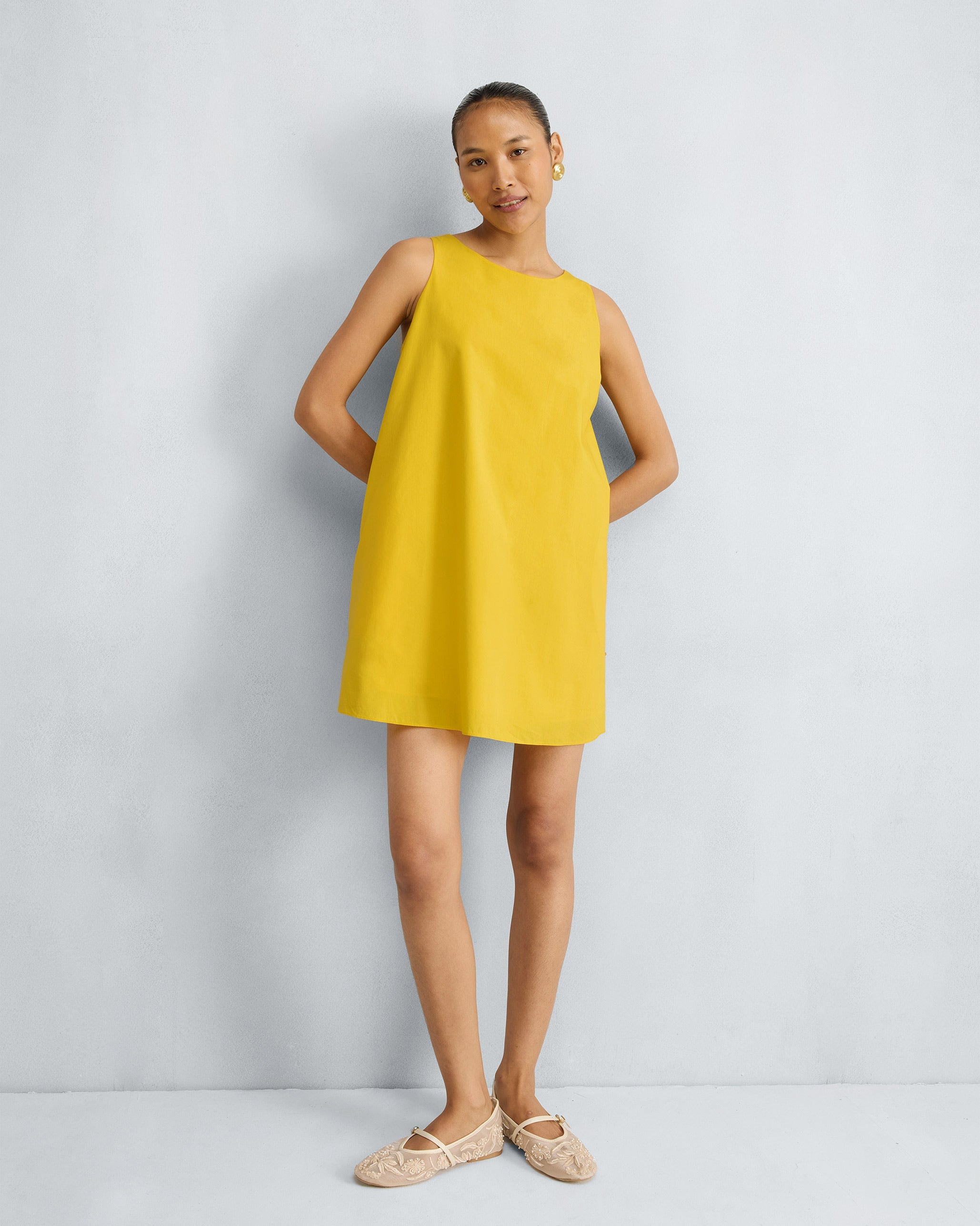 Short Racerback Dress - Yellow
