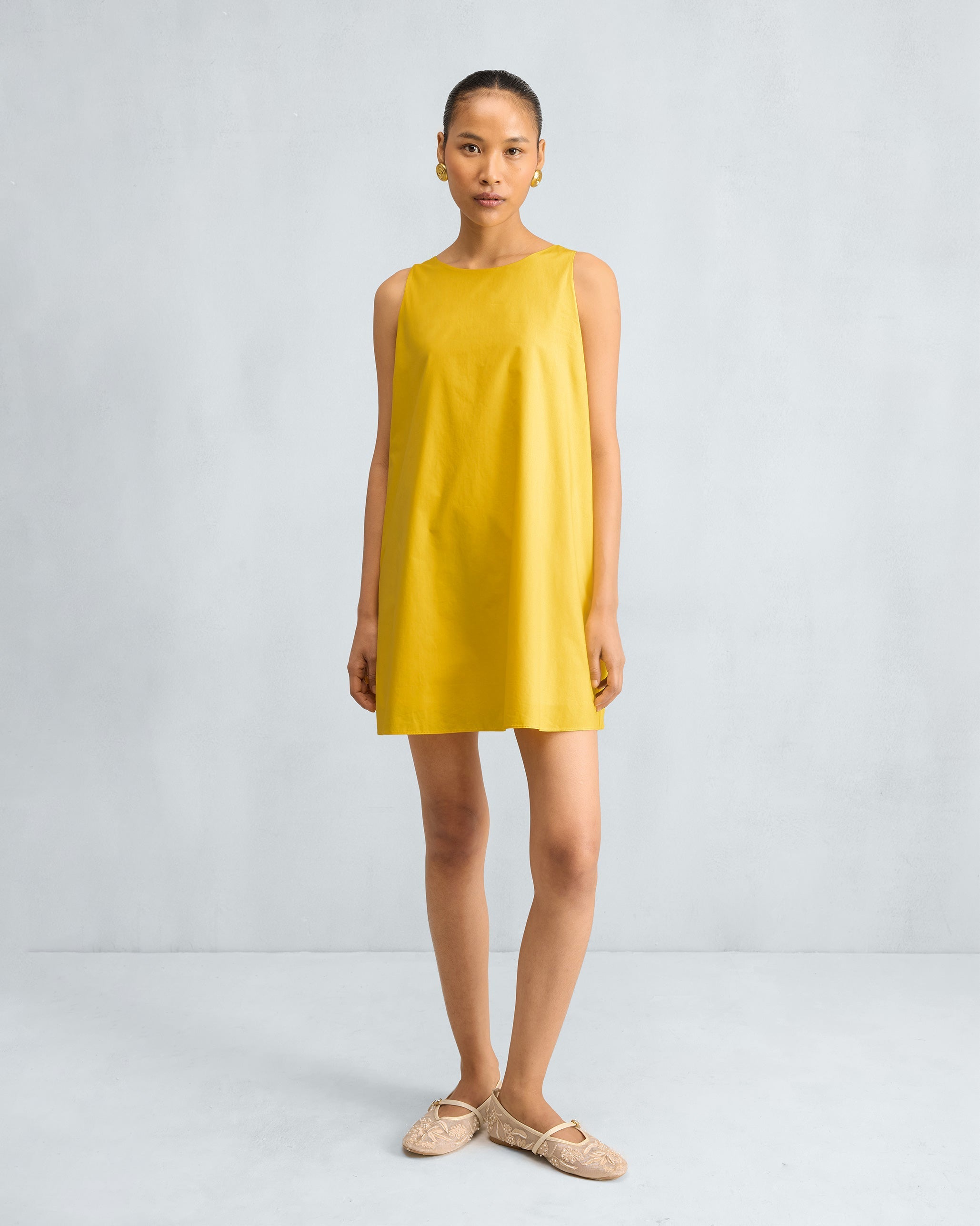 Short Racerback Dress - Yellow