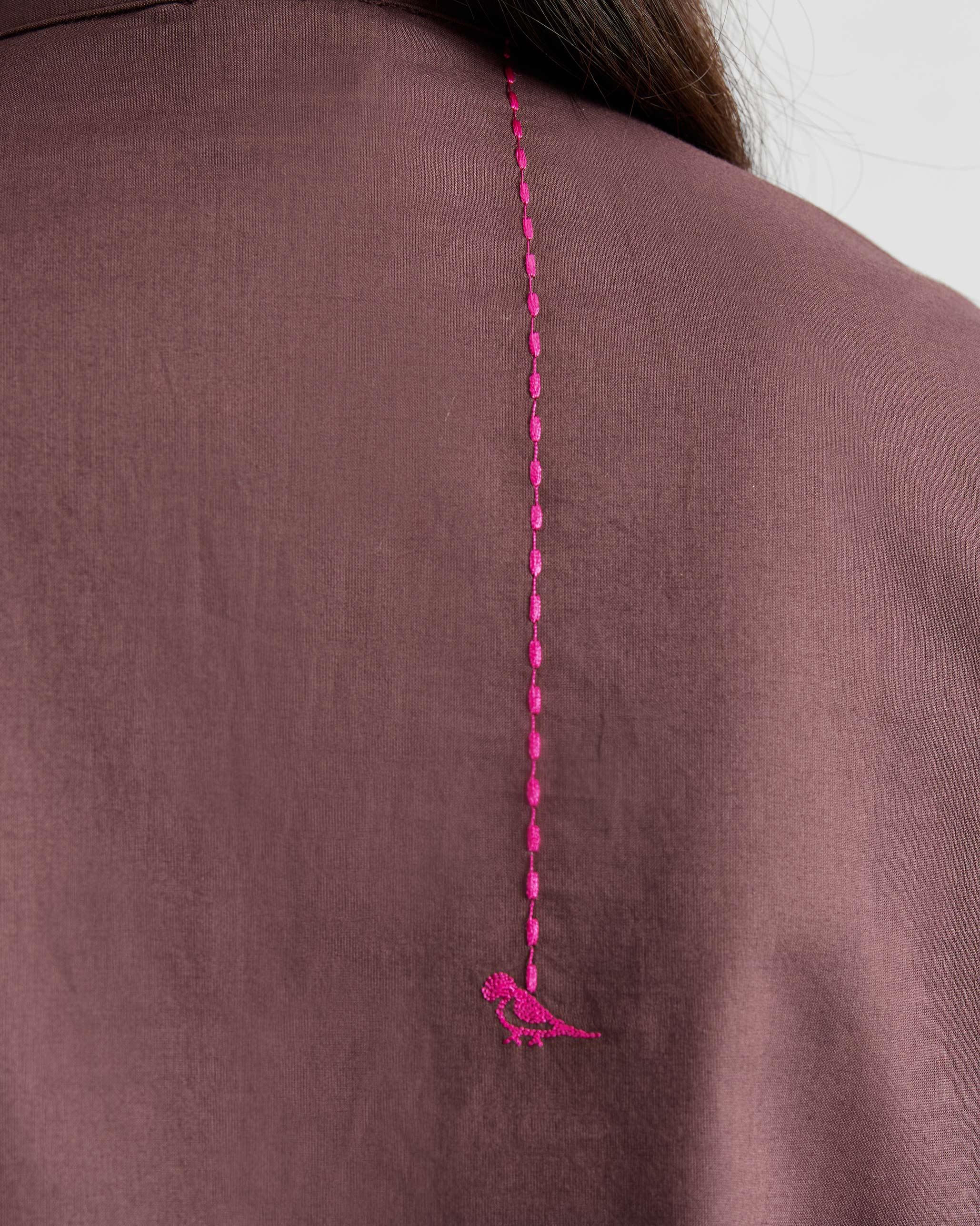 Basic Long Kurta - Chocolate Plum