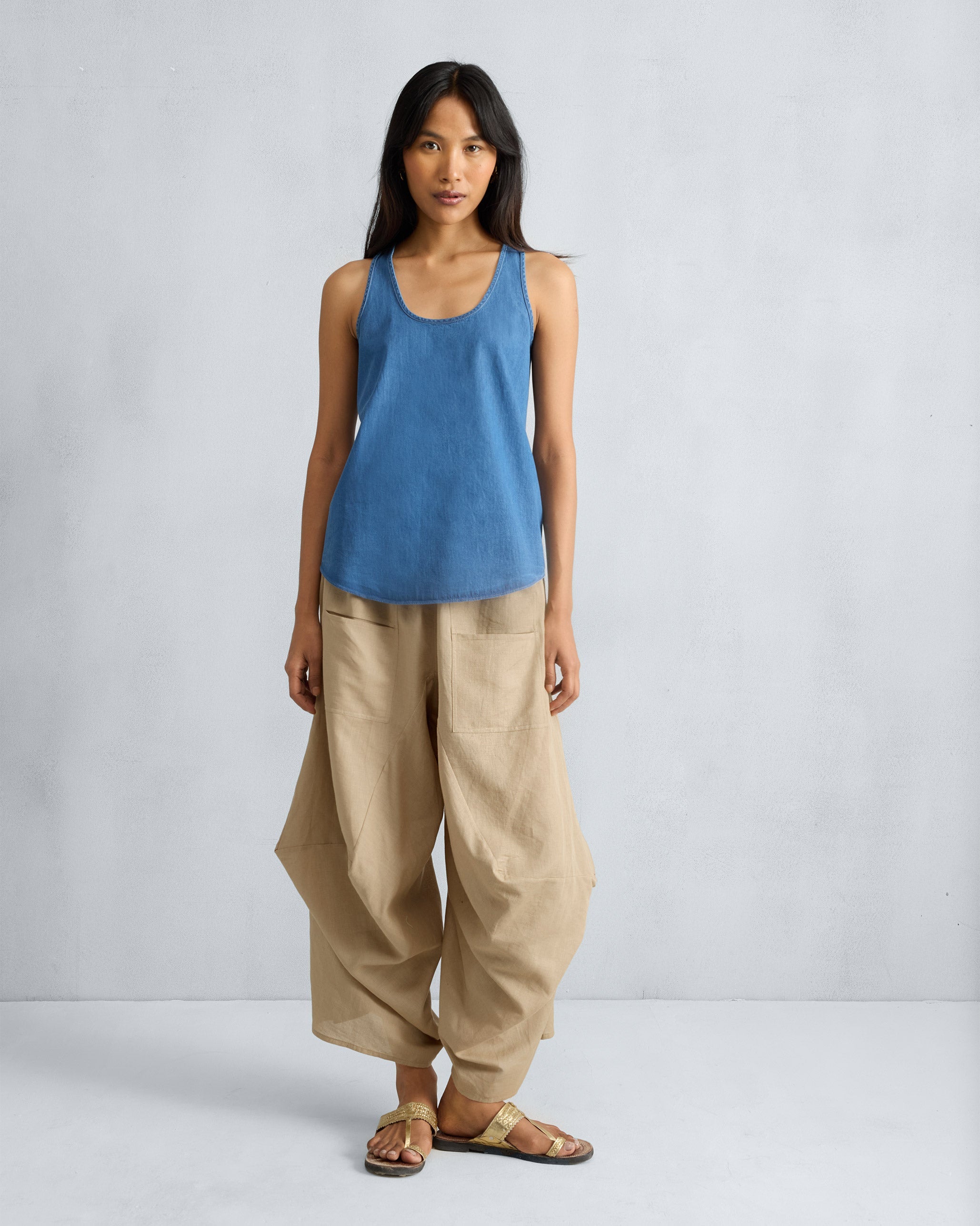 Ukiyo Racerback Tank - Denim