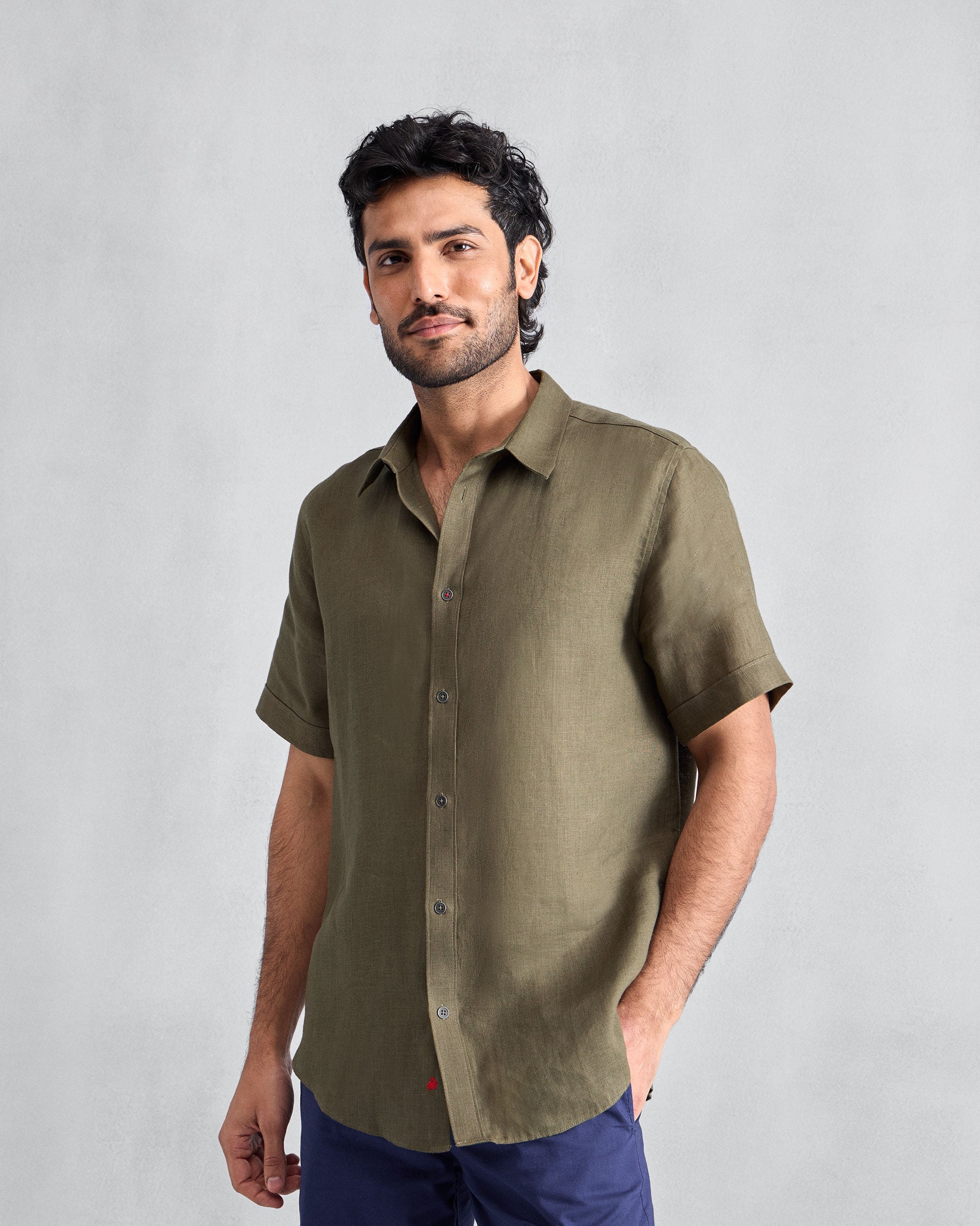Half Sleeve Shirt - Olive