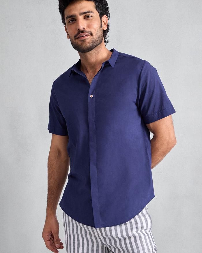 Riverine Shirt - Ink blue