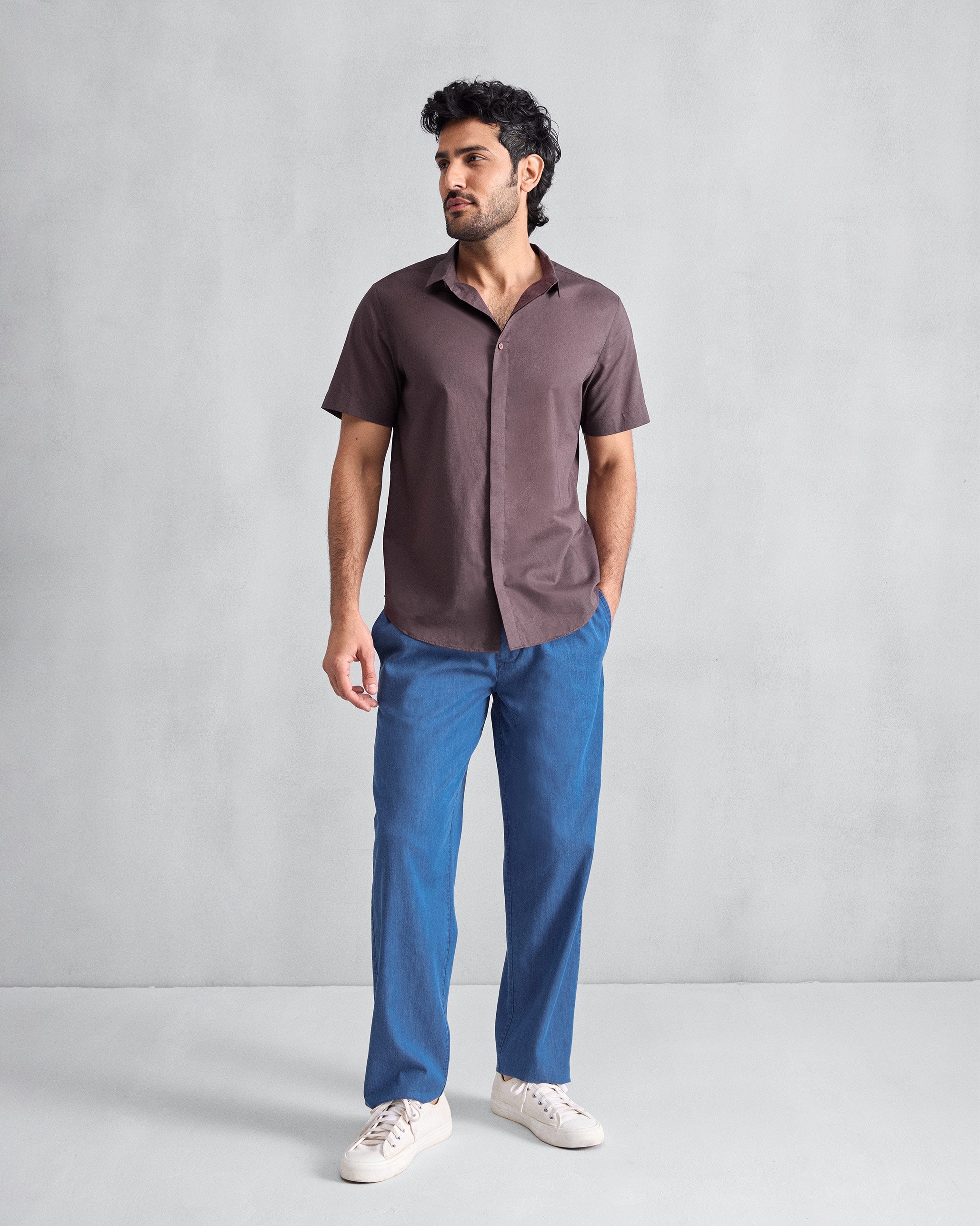 Riverine Shirt - Chocolate Plum