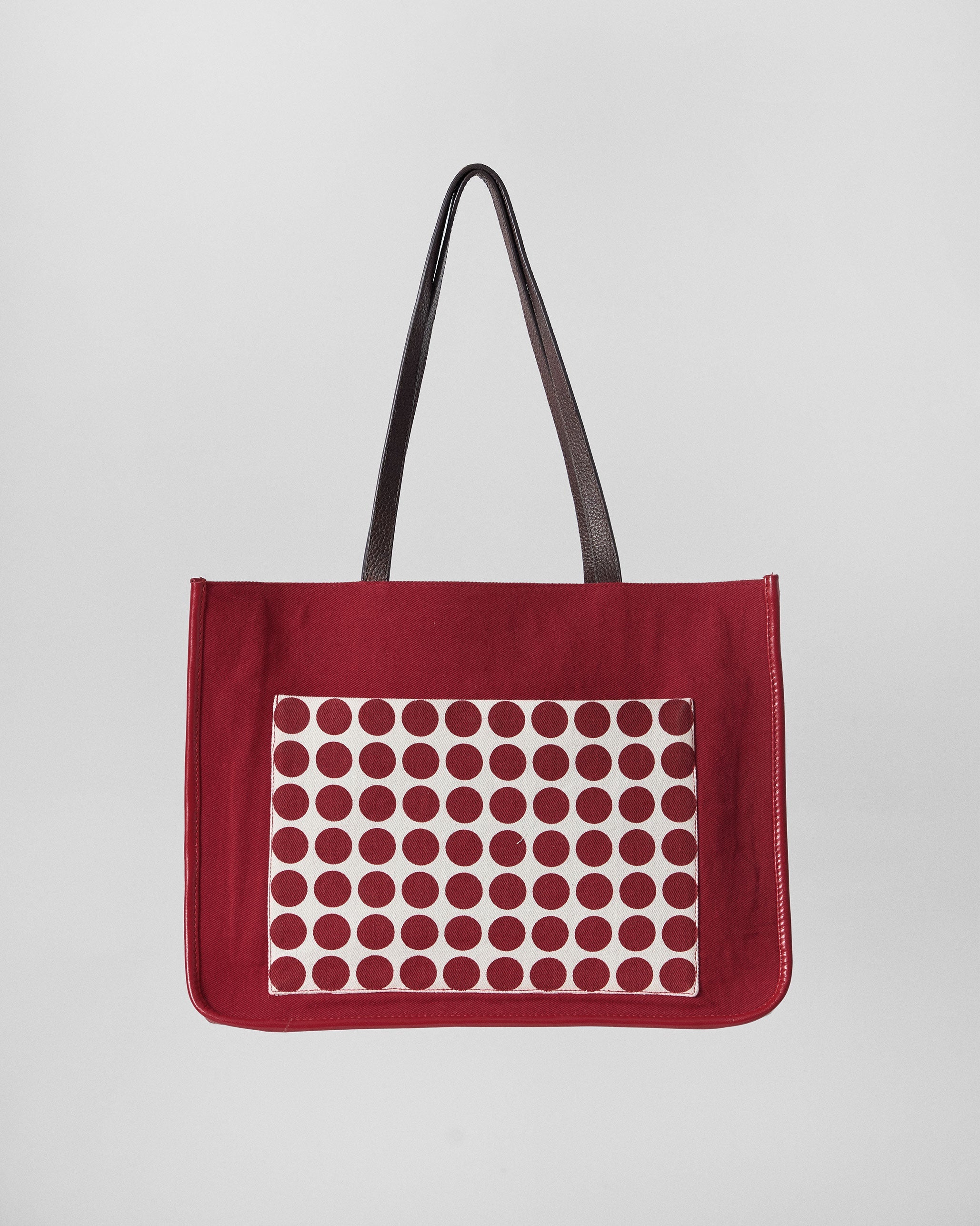 Ganges Tote - Ivory & Red
