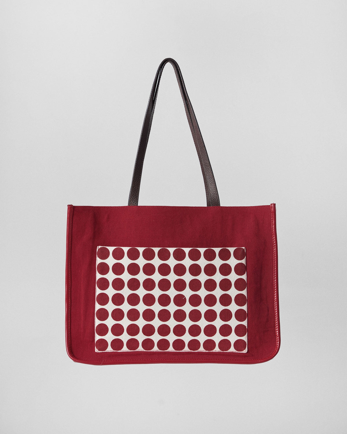 Ganges Tote - Ivory & Red