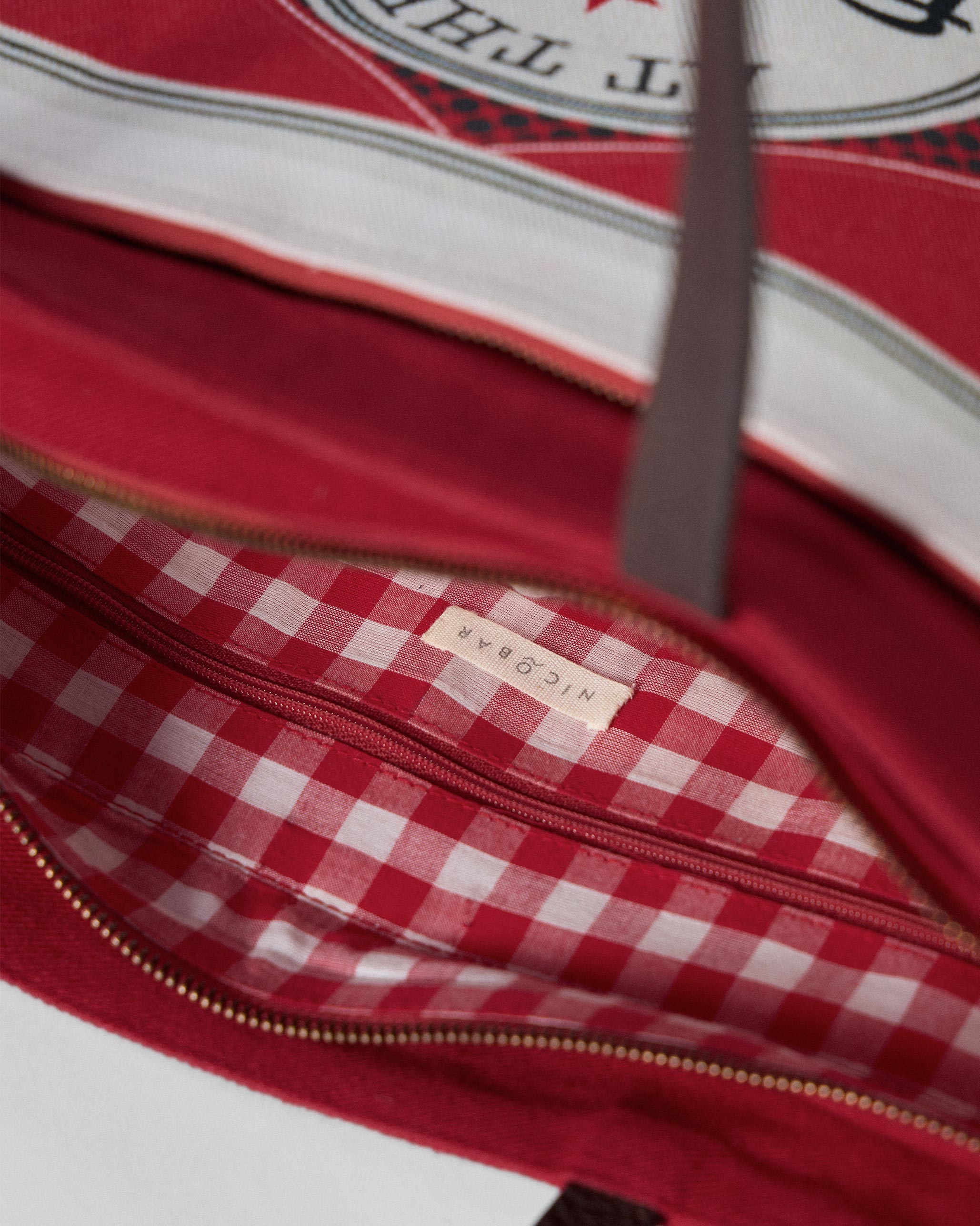 Ganges Tote - Ivory & Red