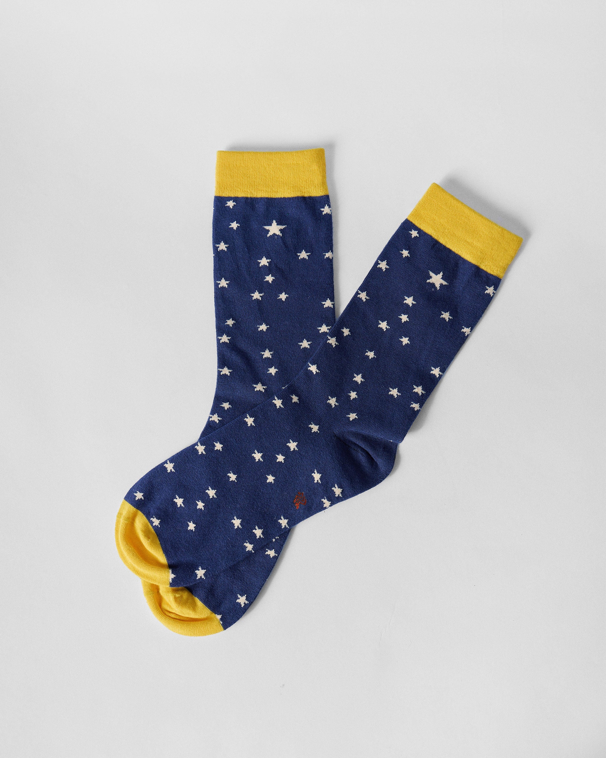 Starry Socks - Navy & Yellow