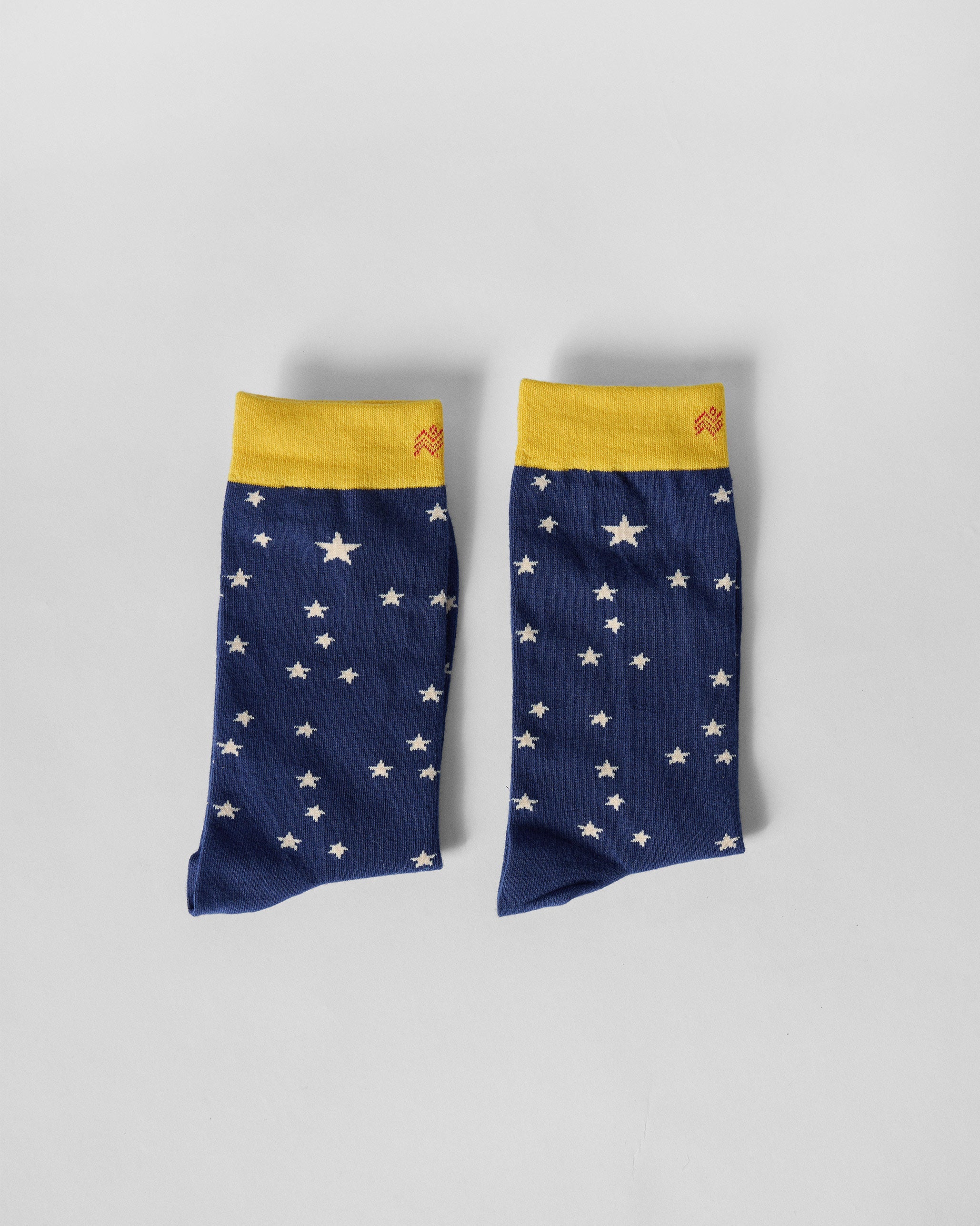 Starry Socks - Navy & Yellow