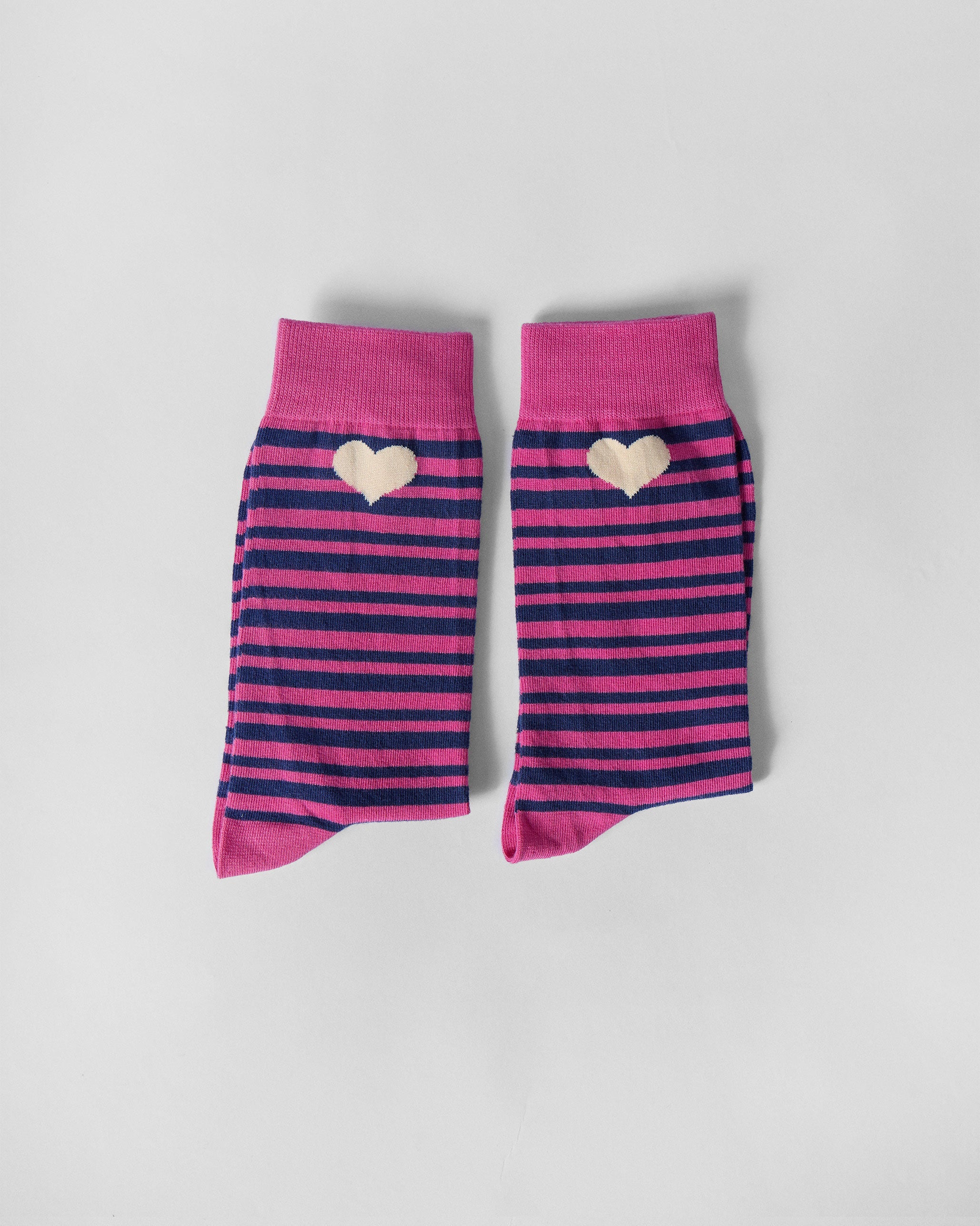 Thick & Thin Socks - Ice Blue & Fuchsia