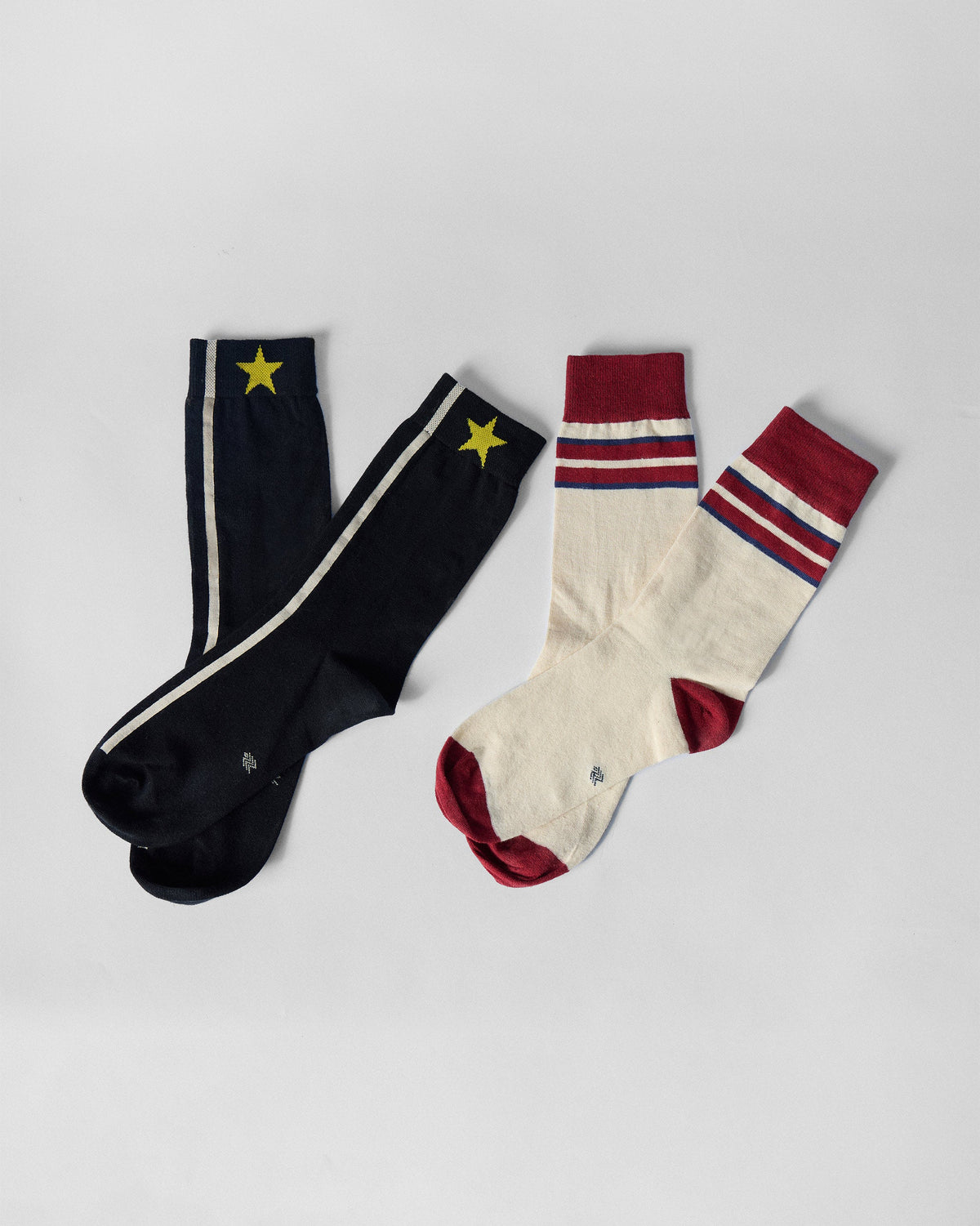 Men's Orbit Socks - Black & Maroon
