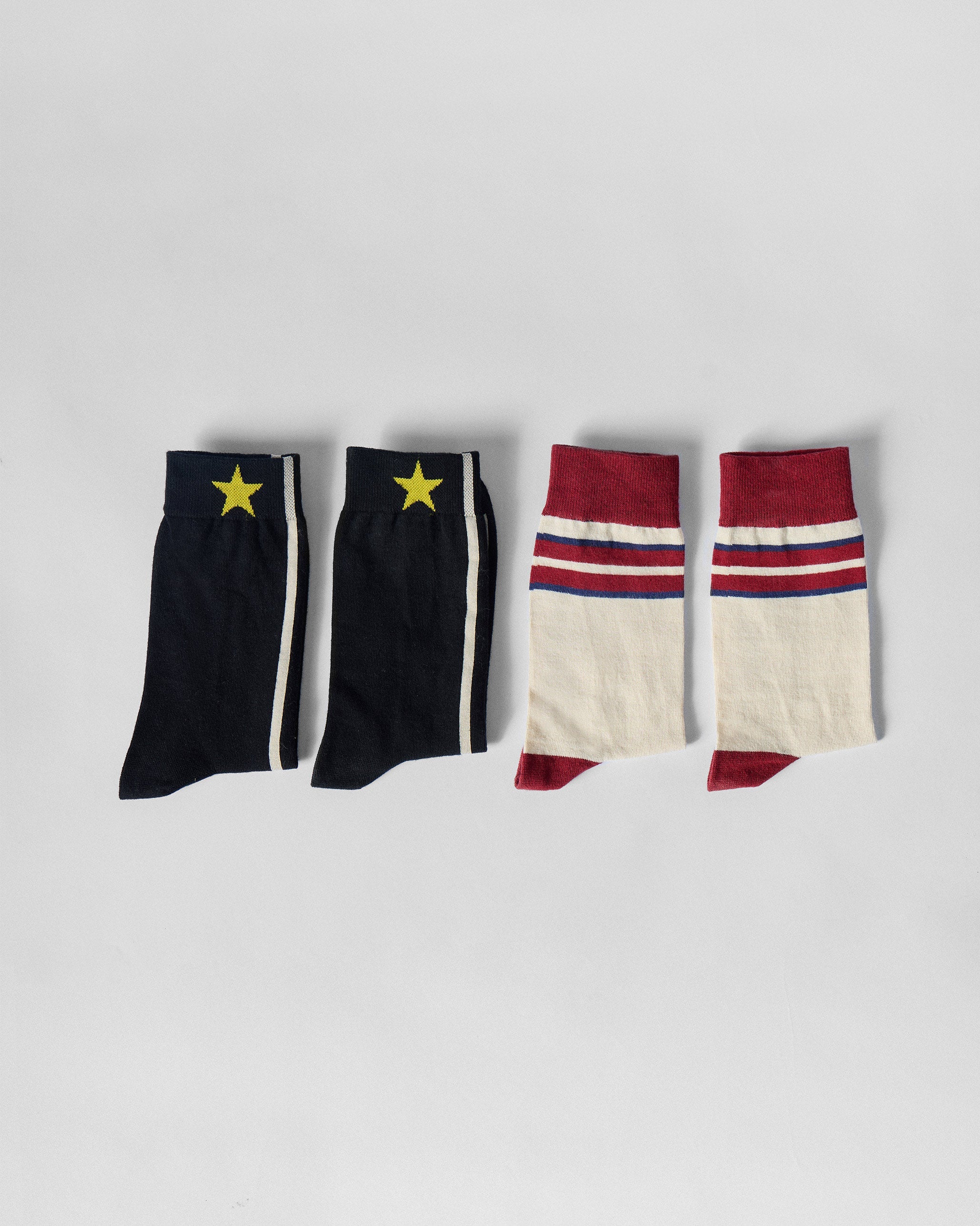 Men's Orbit Socks - Black & Maroon