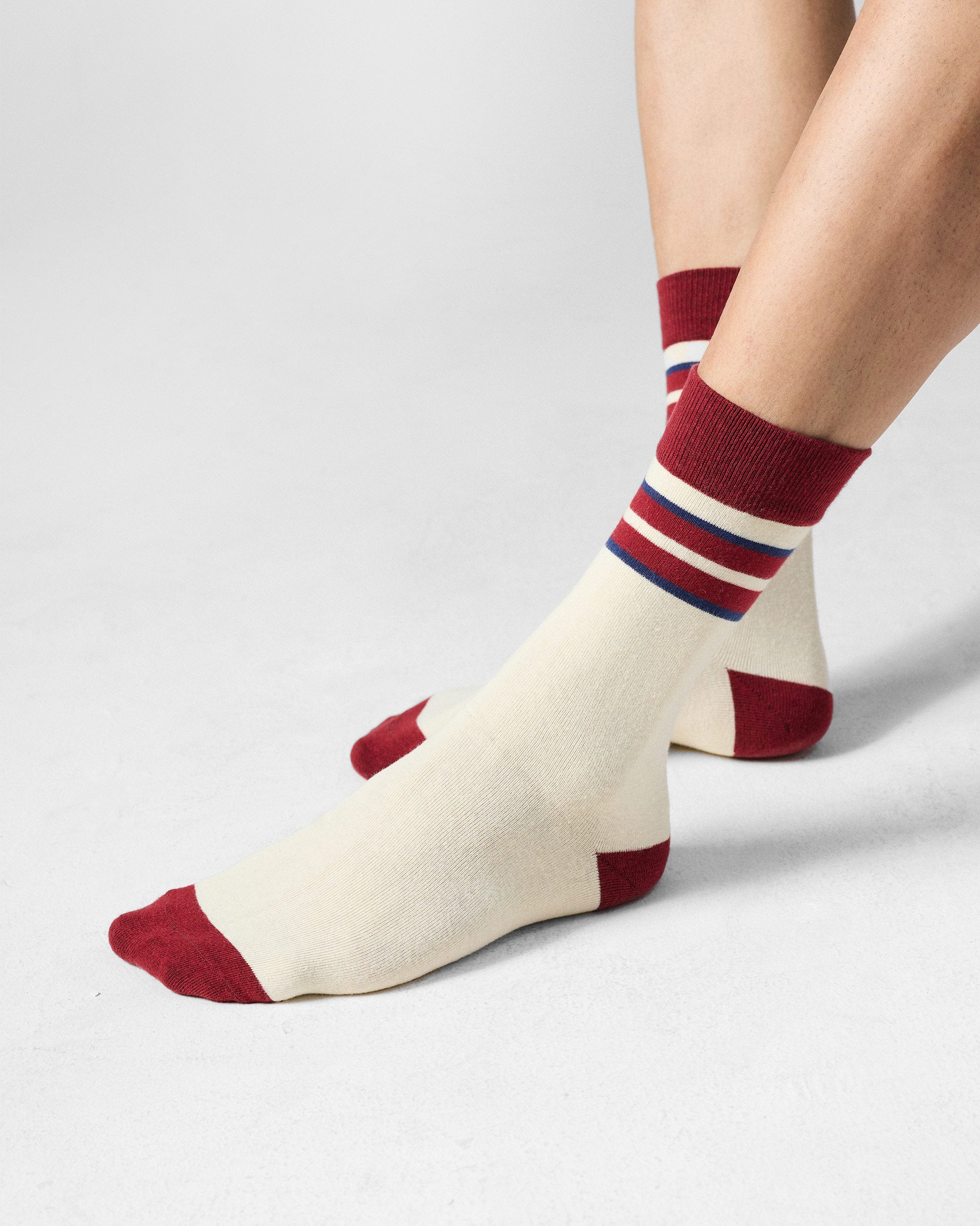 Men's Orbit Socks - Black & Maroon