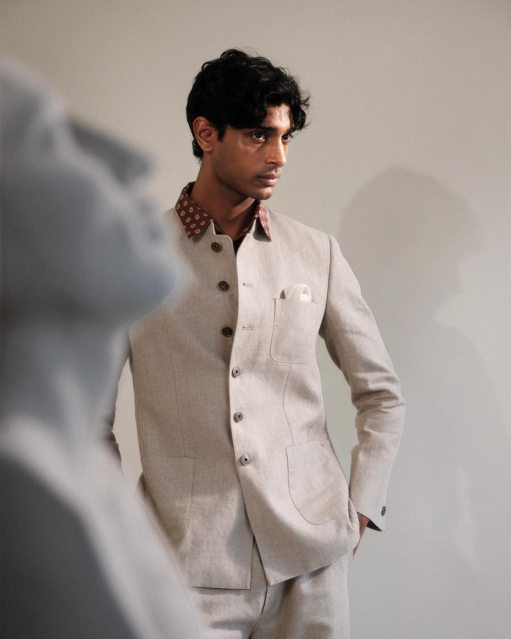 Tahr Bandhgala - Beige