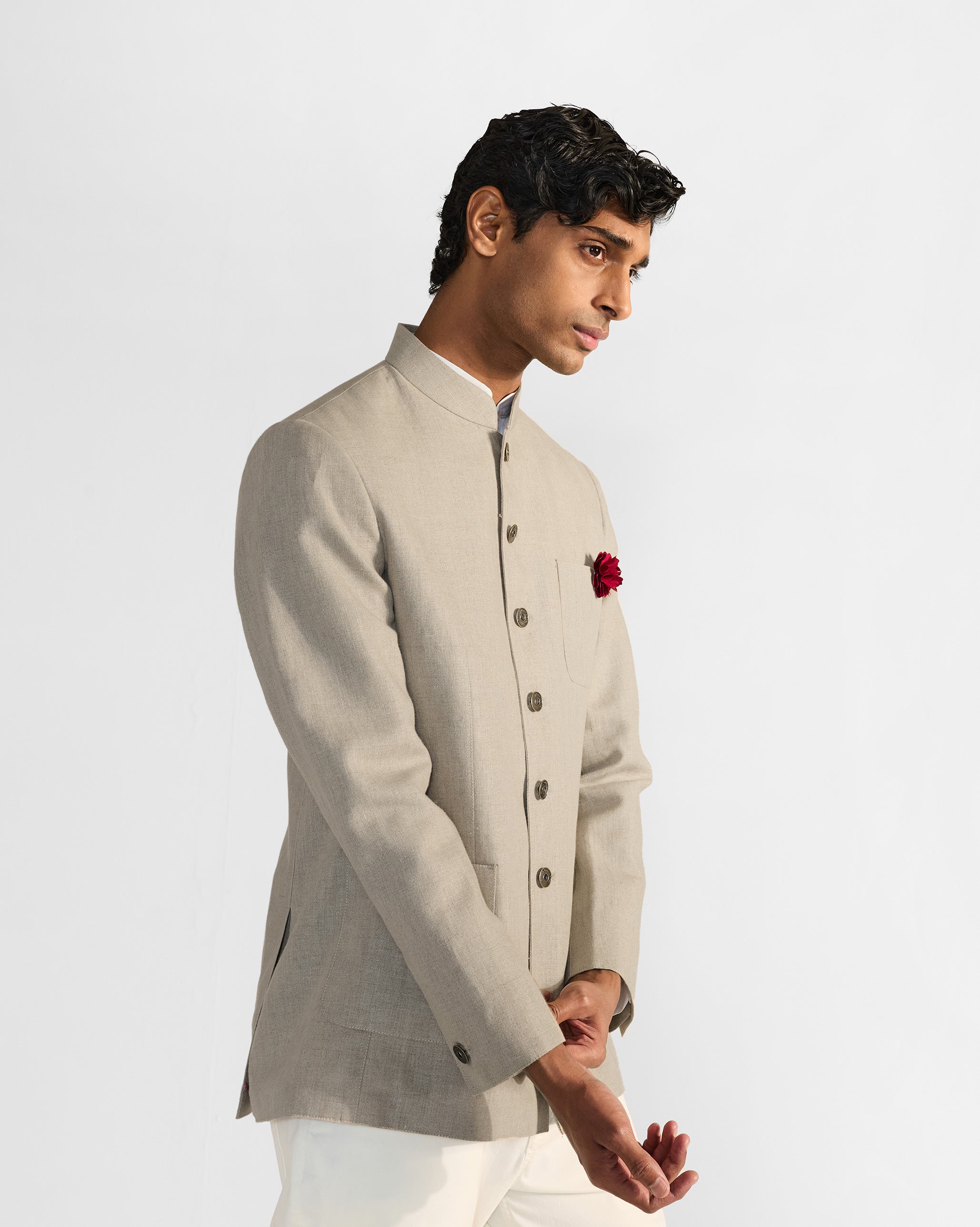 Tahr Bandhgala - Beige