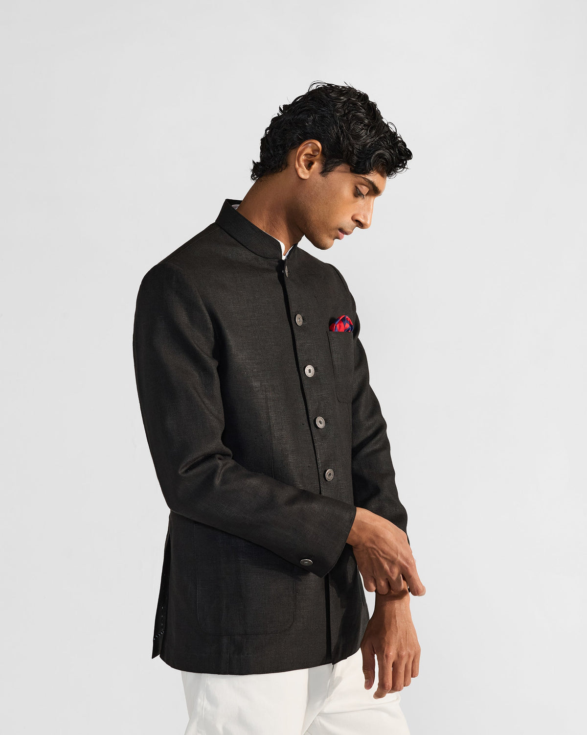 Gaur Bandhgala - Black