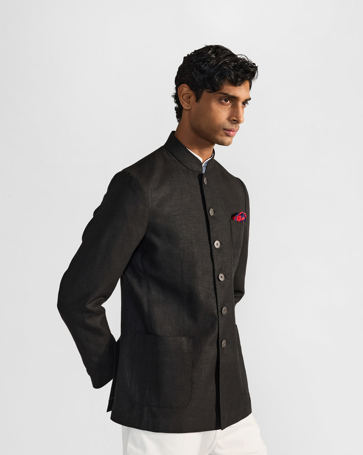 Gaur Bandhgala - Black