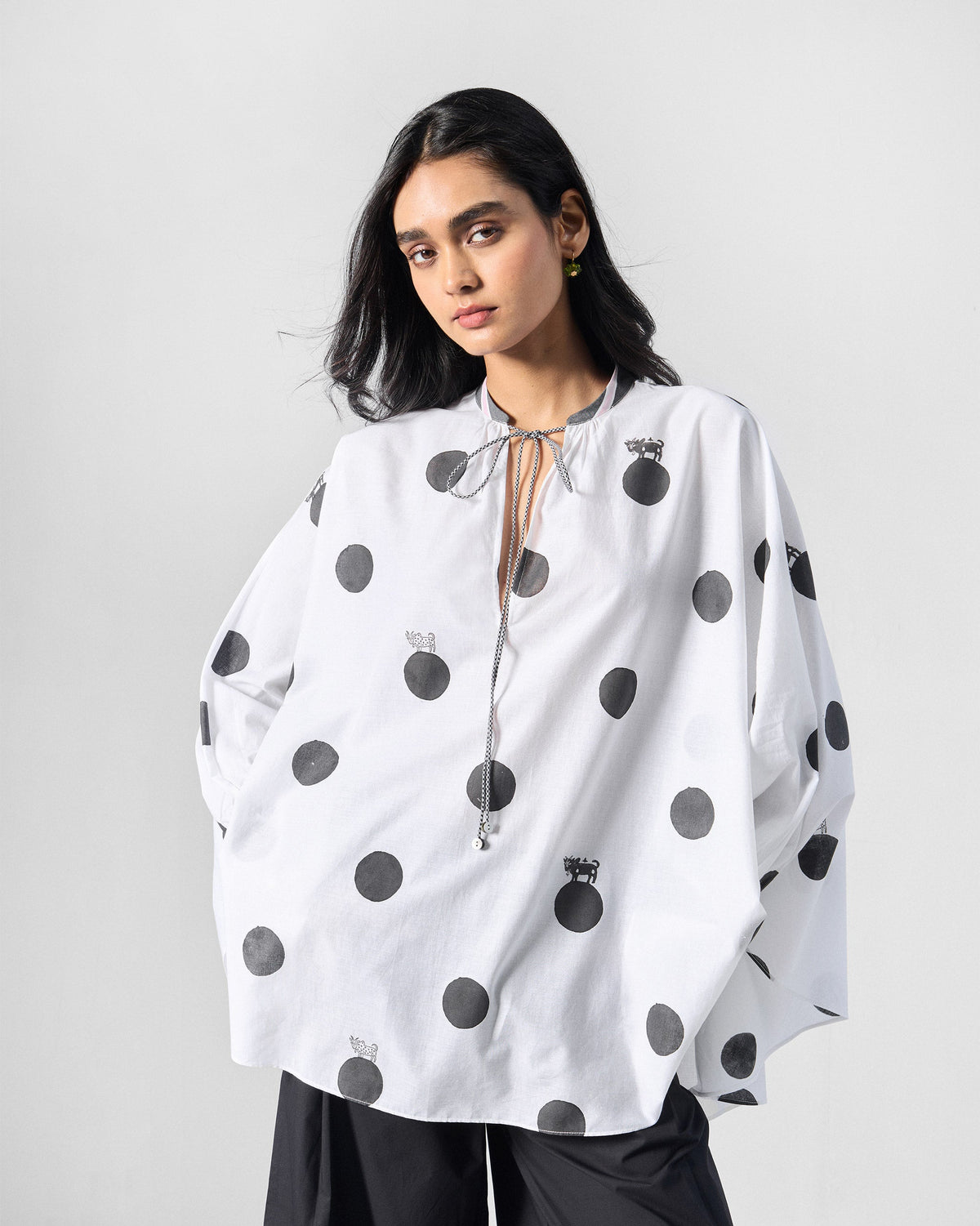 Billow Top - Printed Organic Cotton Voile Relaxed Fit