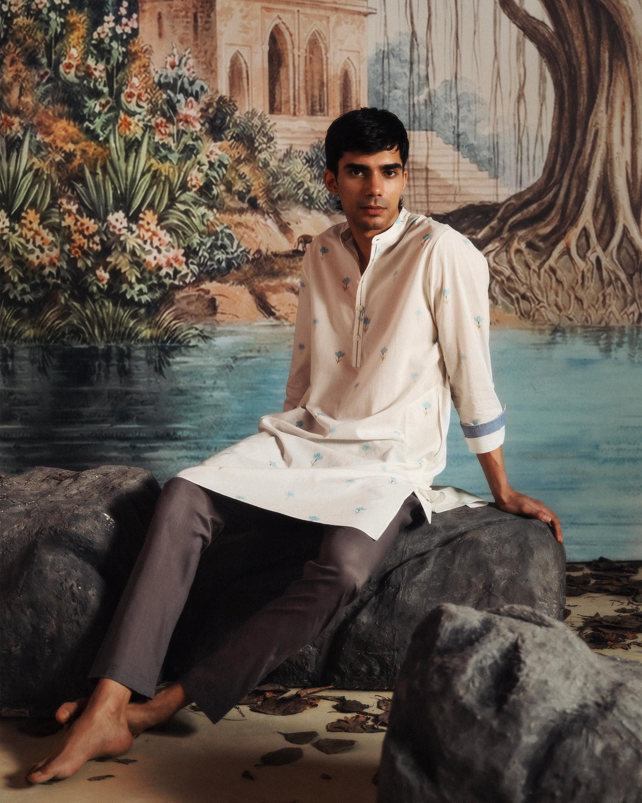 Astral Kurta - Printed Organic Cotton Voile Relaxed Fit