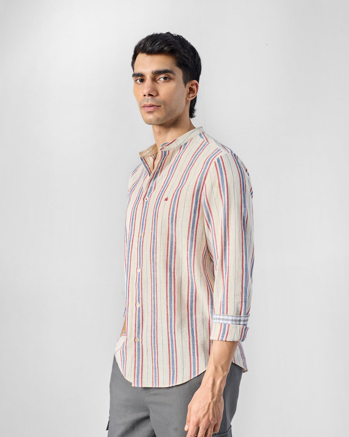 Nawab Shirt - Striped Kala Cotton Slim Fit