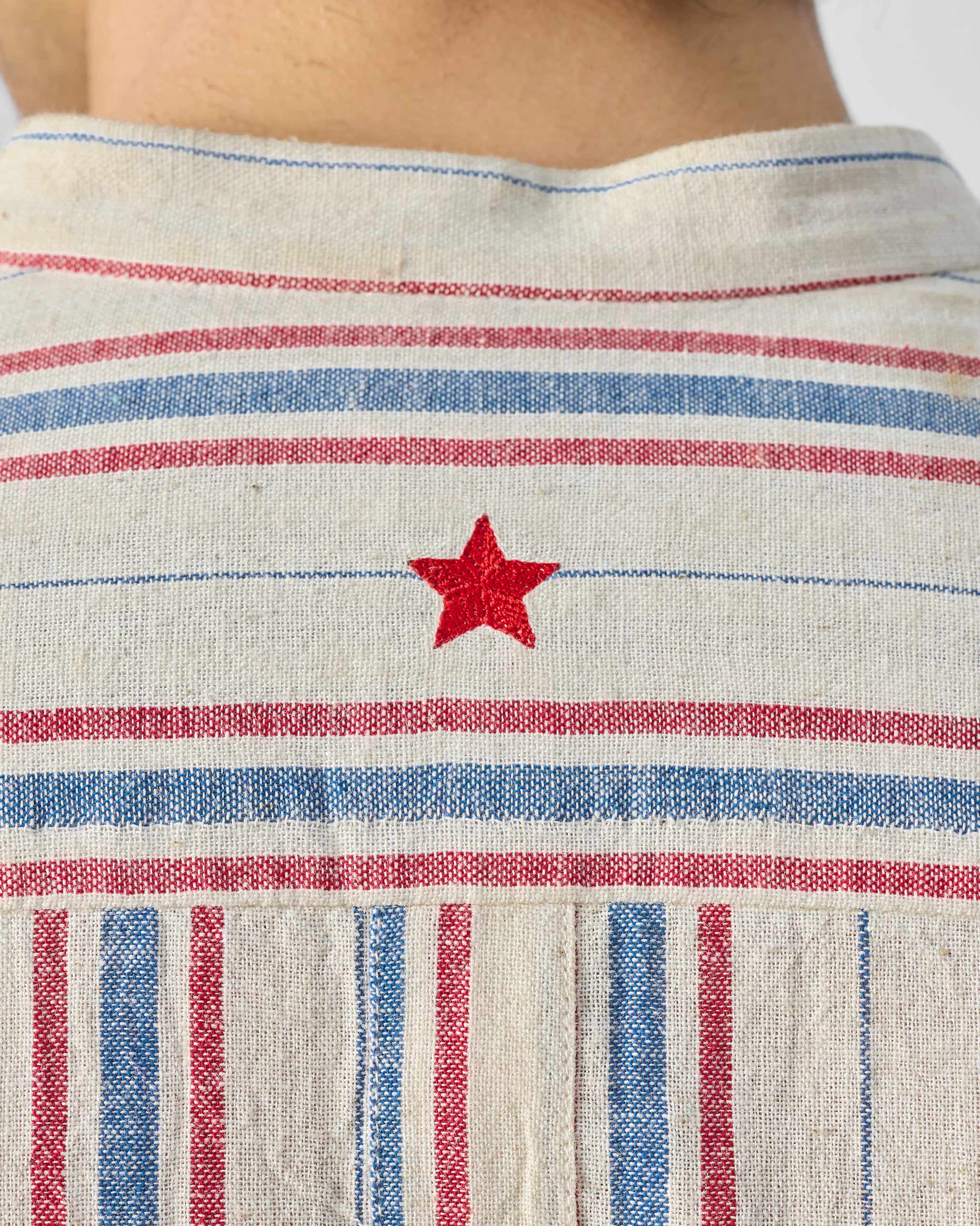 Nawab Shirt - Ivory & Red Striped