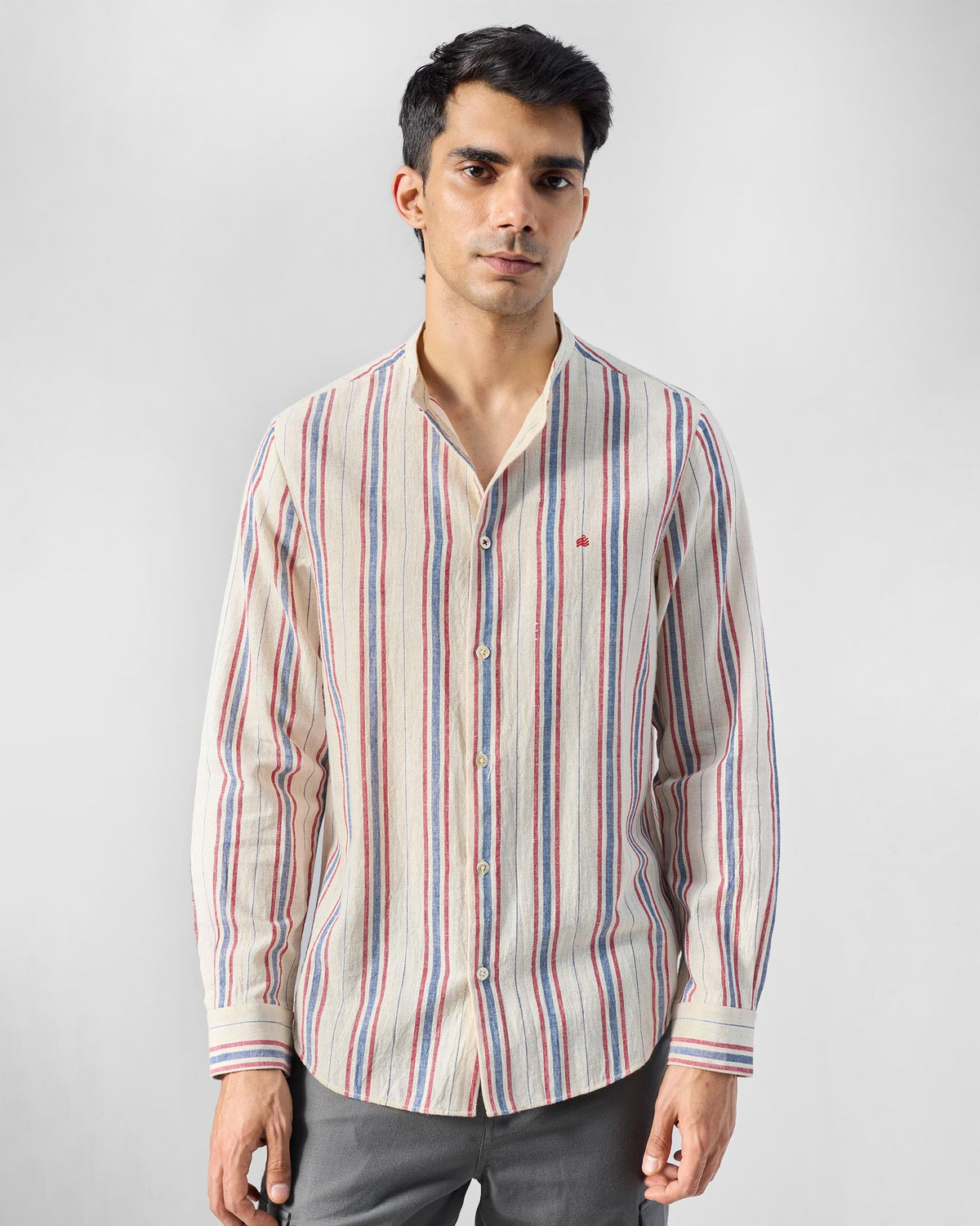 Nawab Shirt - Striped Kala Cotton Slim Fit