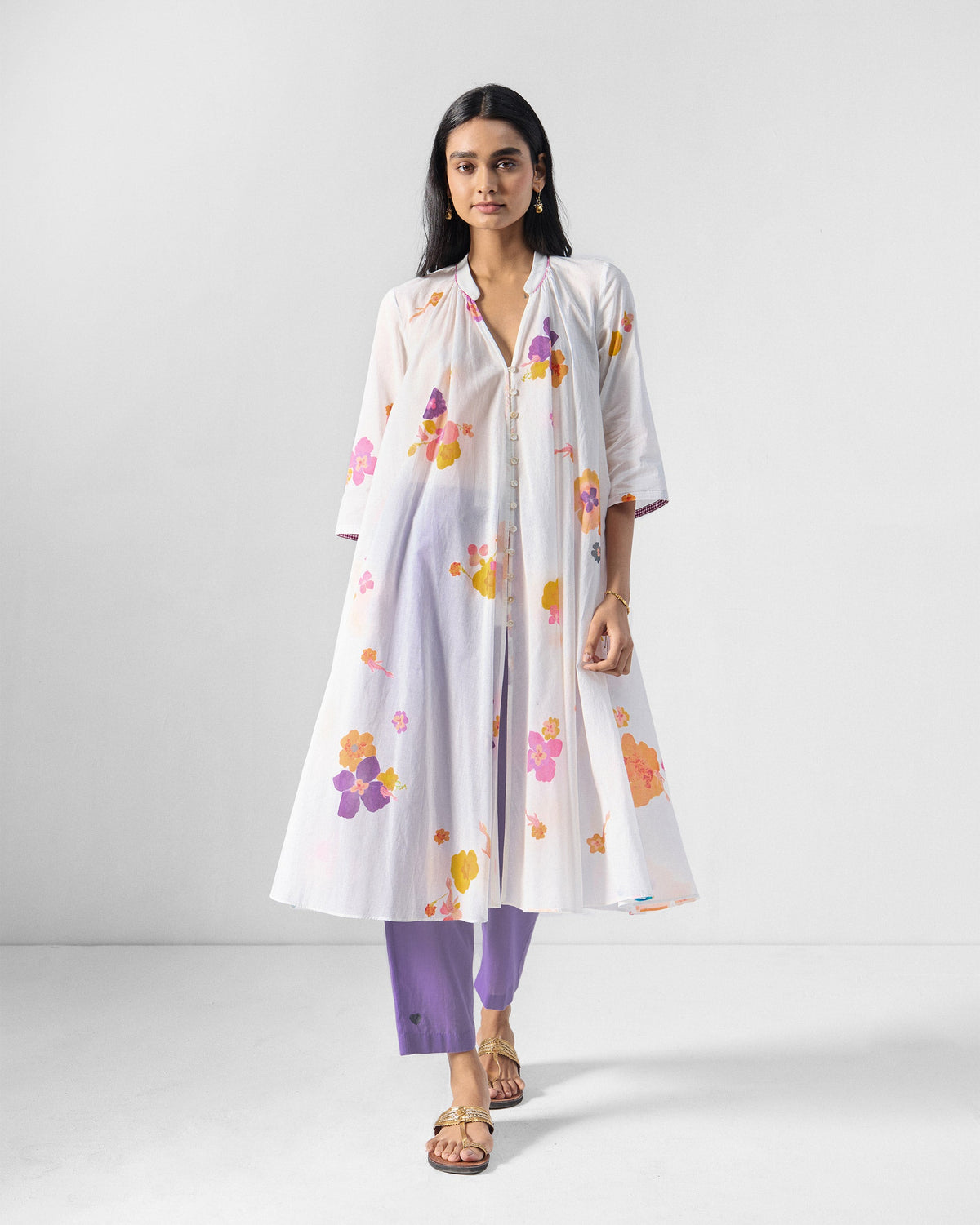 Mirage Kurta - Printed Cotton Kora Relaxed Fit