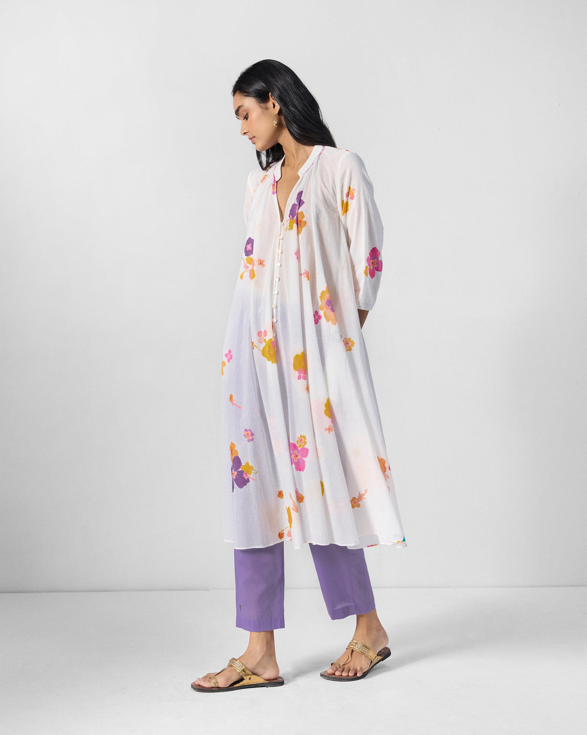 Mirage Kurta - Printed Cotton Kora Relaxed Fit