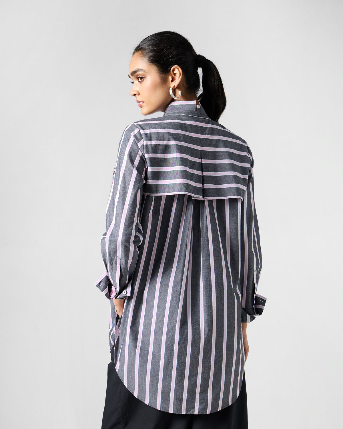 Trench Shirt - Striped Yarn-Dyed Cotton Tailored Fit