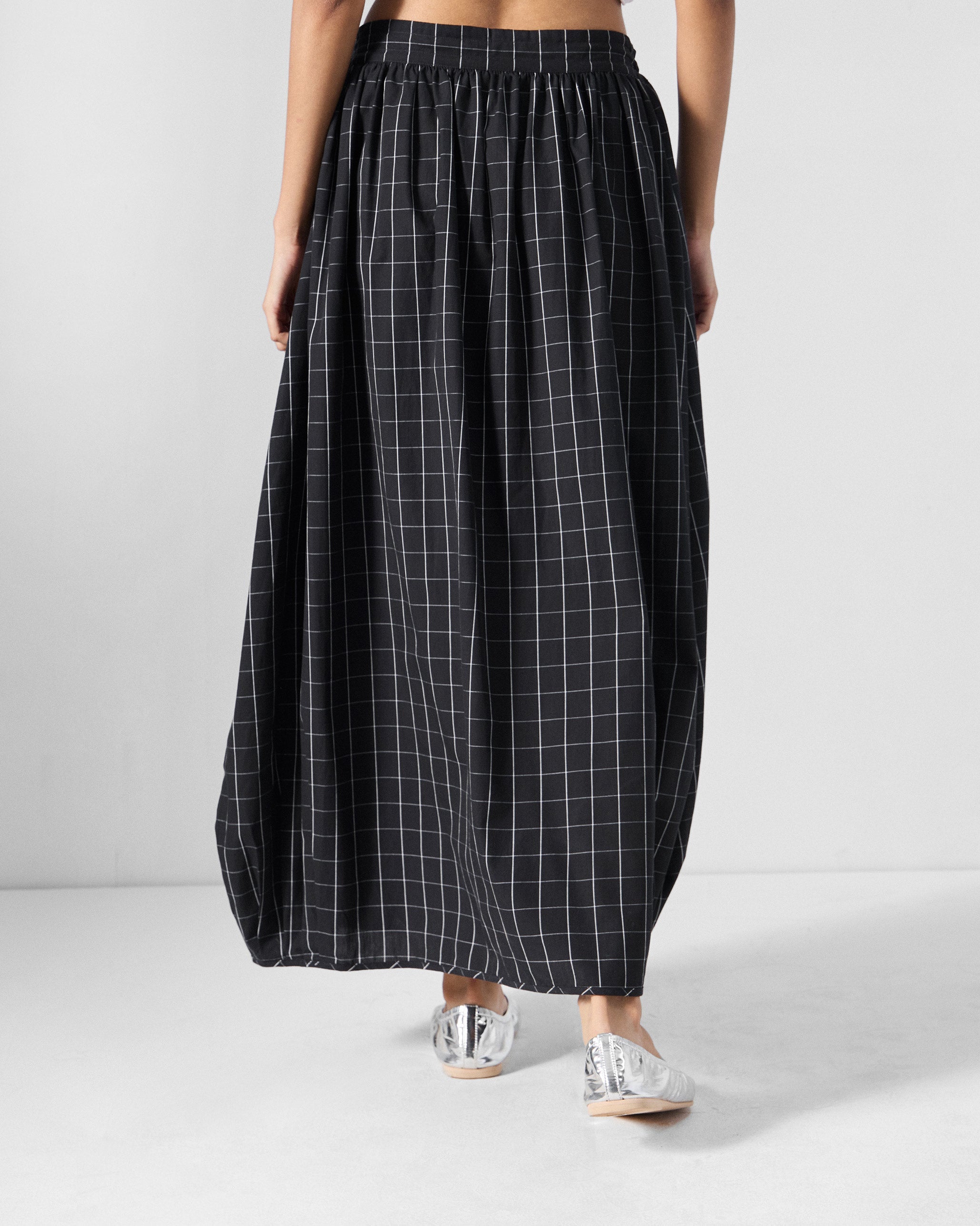 Jambiani Skirt - Black & White Checks
