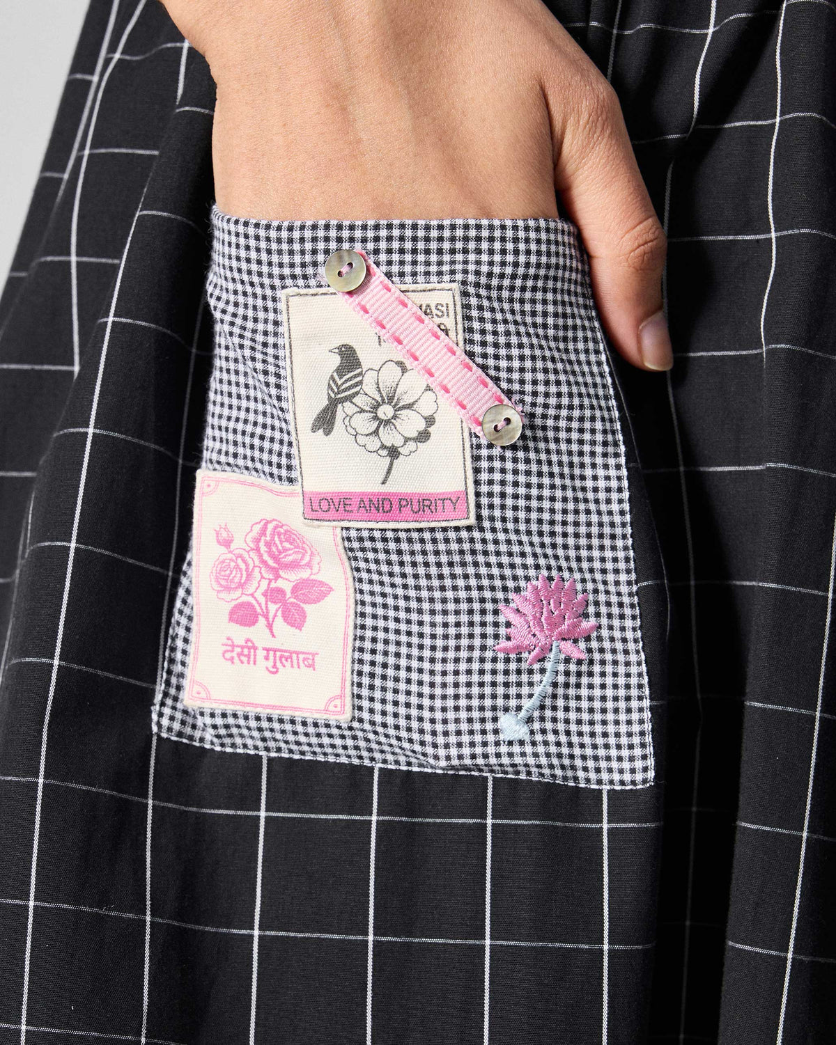 Jambiani Skirt - Black & White Checks
